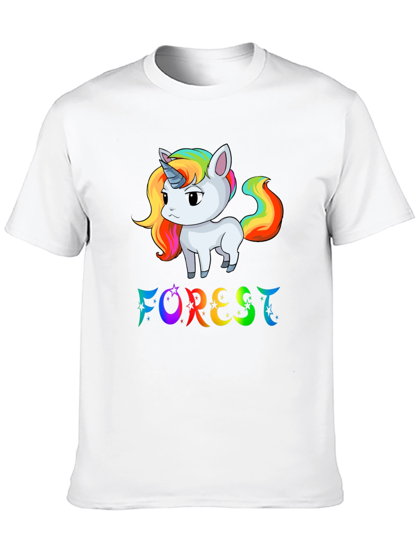 Rainbow Unicorn Forest Graphic T-Shirt