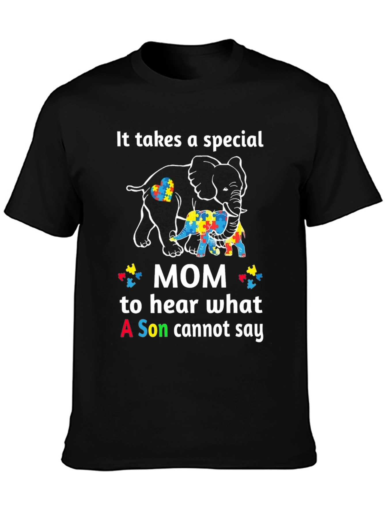 Autism Awareness Elephant Graphic T-Shirt