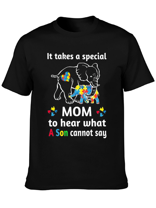 Autism Awareness Elephant Graphic T-Shirt