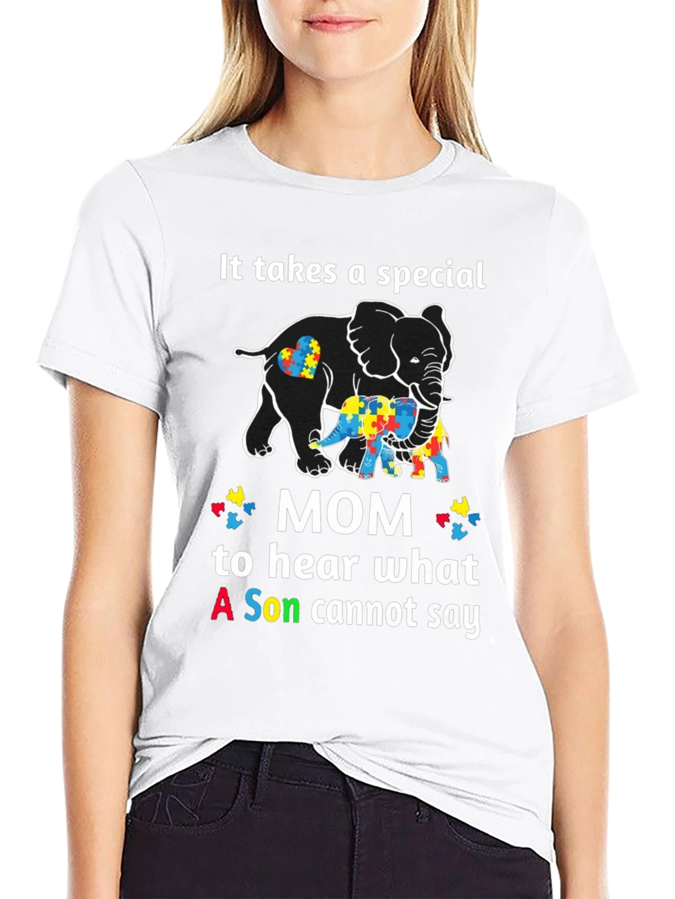 Autism Awareness Elephant Graphic T-Shirt
