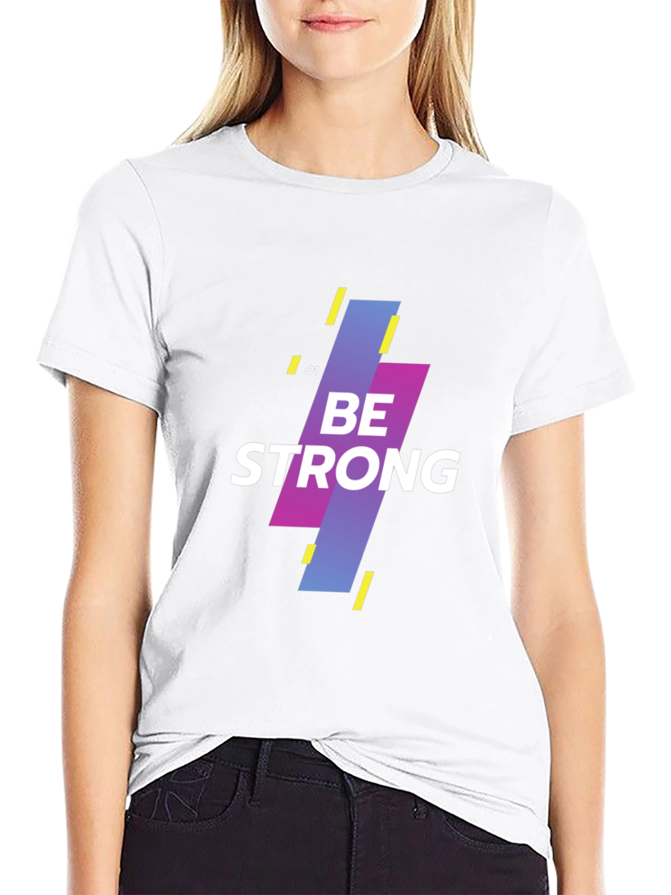 Be Strong Graphic Tee - Black Cotton T-Shirt