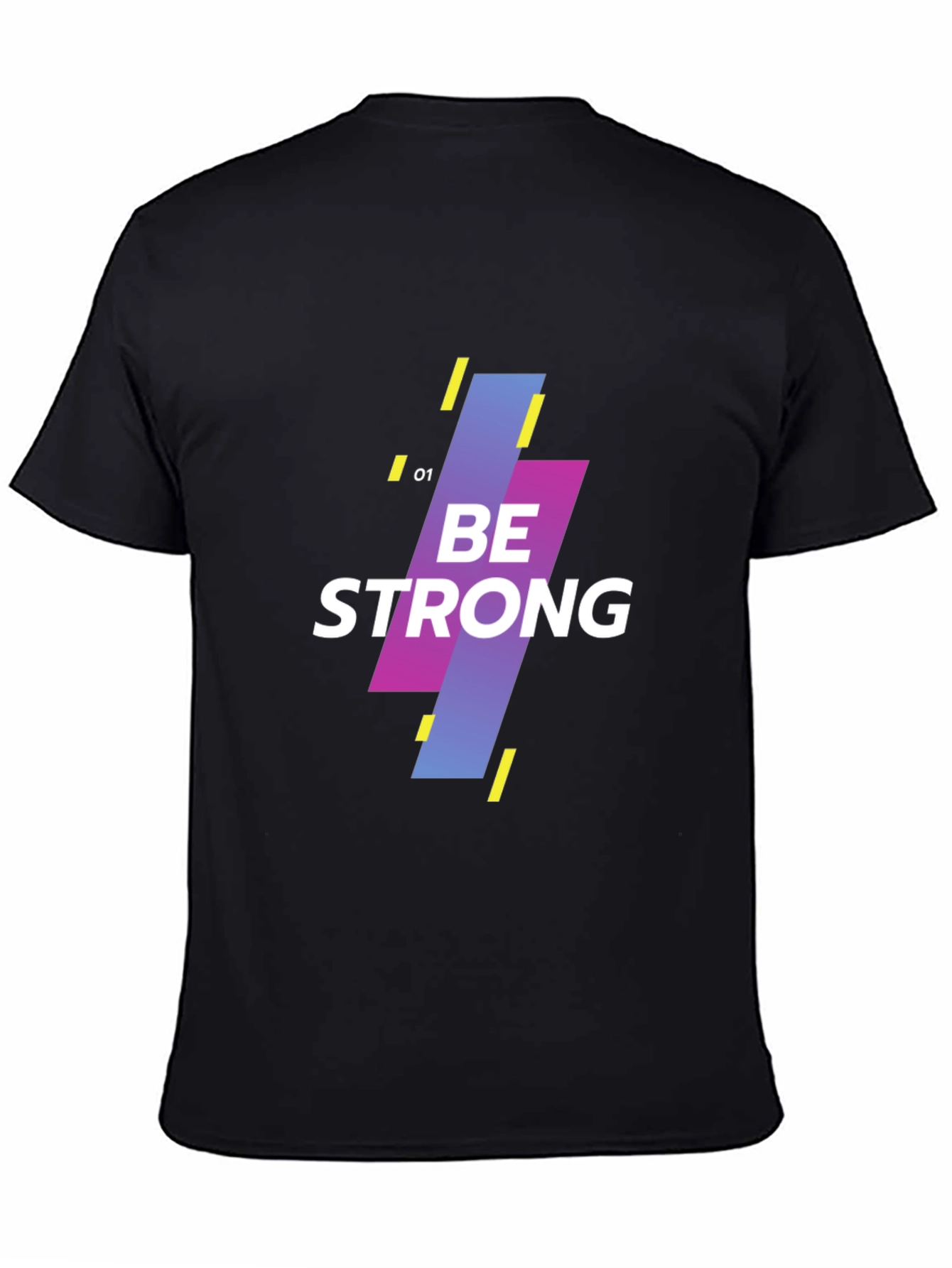 Be Strong Graphic Tee - Black Cotton T-Shirt