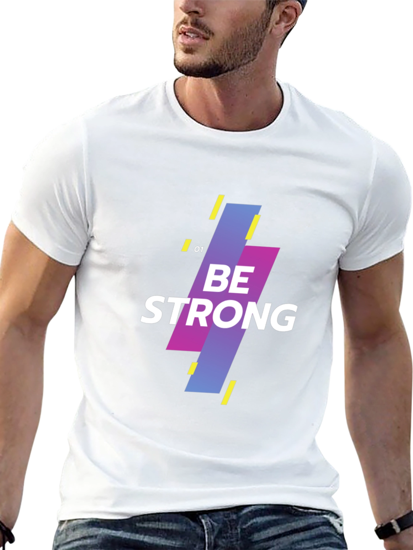 Be Strong Graphic Tee - Black Cotton T-Shirt