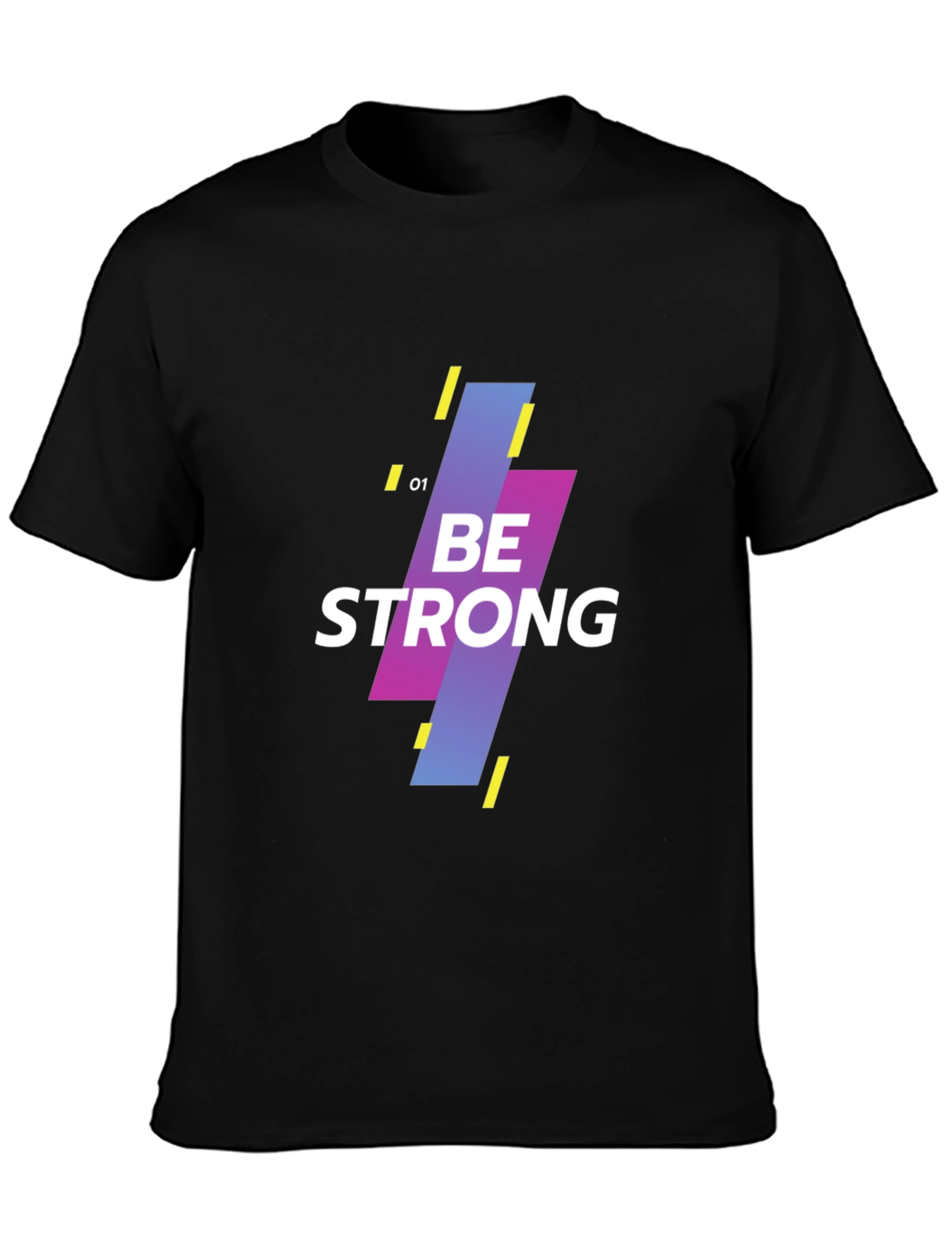 Be Strong Graphic Tee - Black Cotton T-Shirt