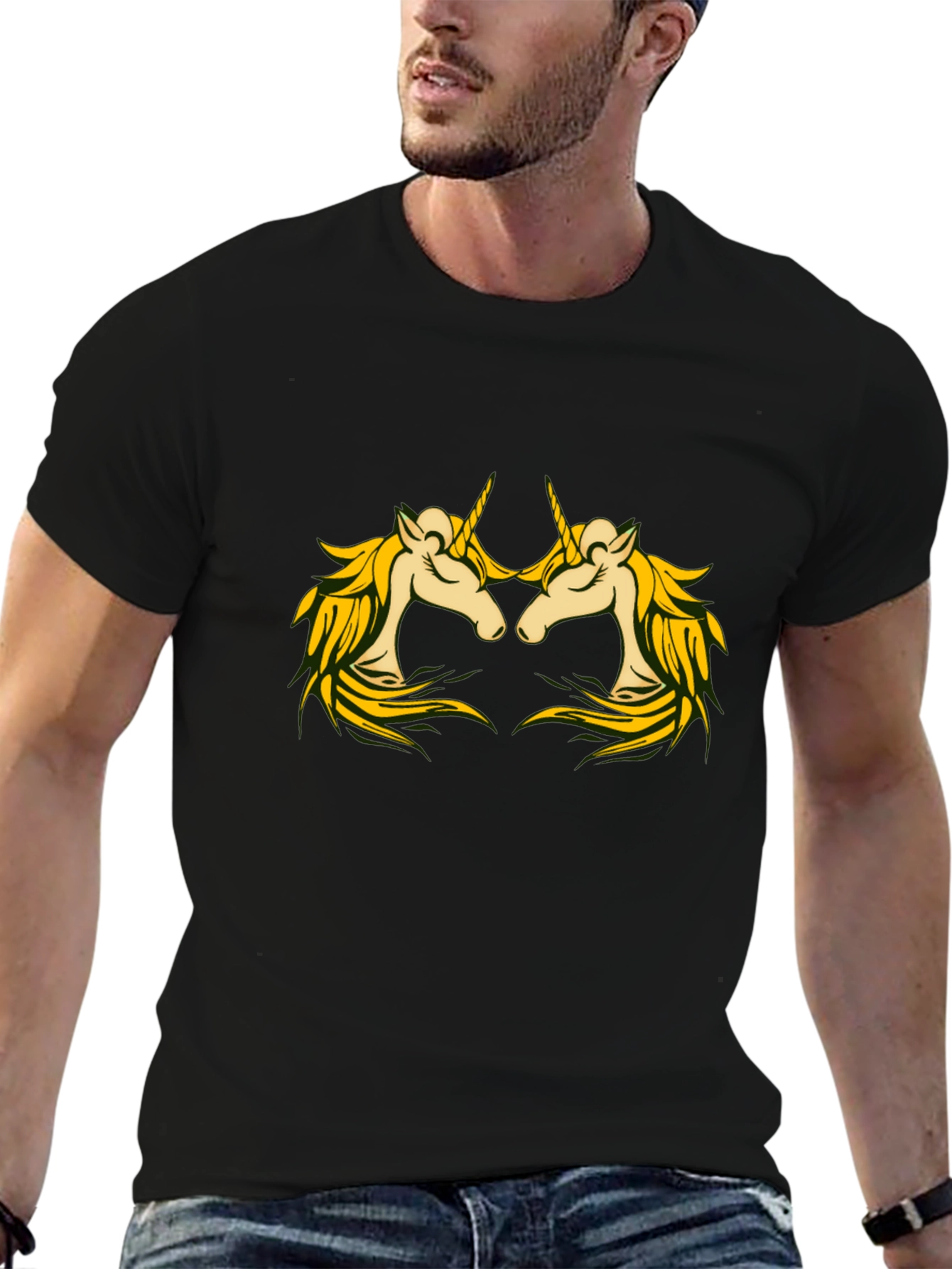Unicorns Black T-Shirt Magical Creature Tee