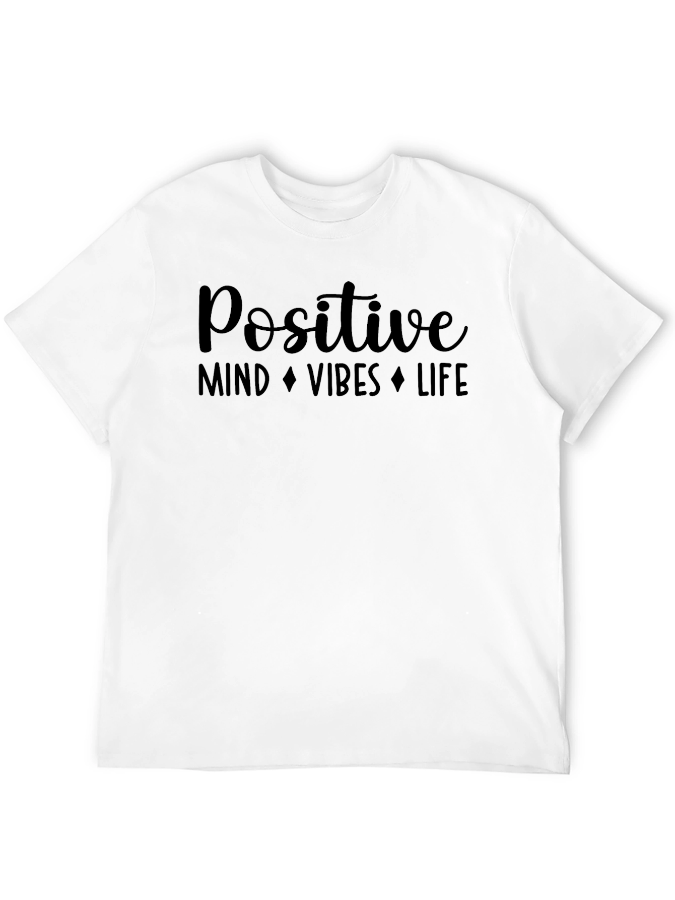 Positive Mind Vibes Life Black Graphic Tee