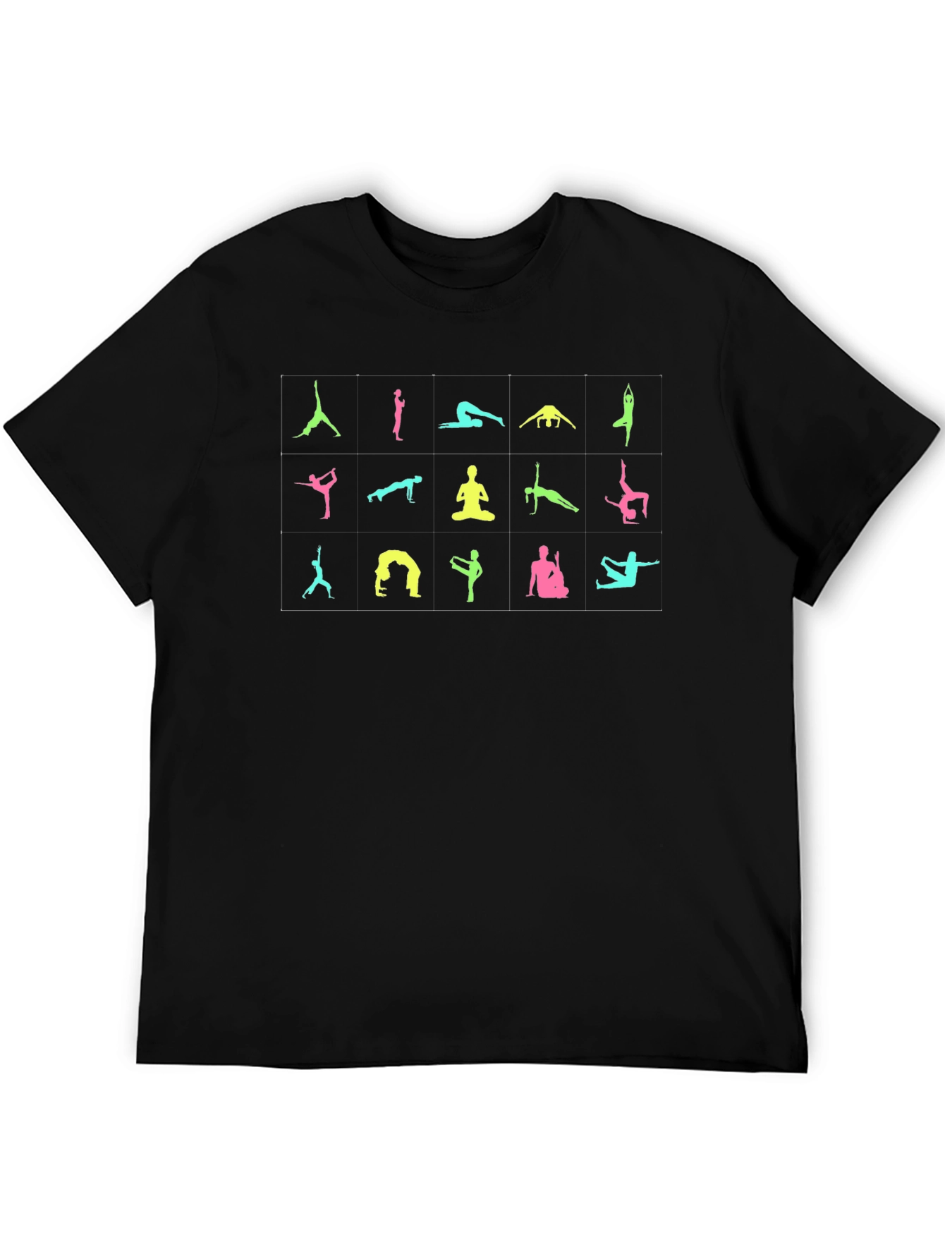 Yoga Pose Graphic Black T-Shirt