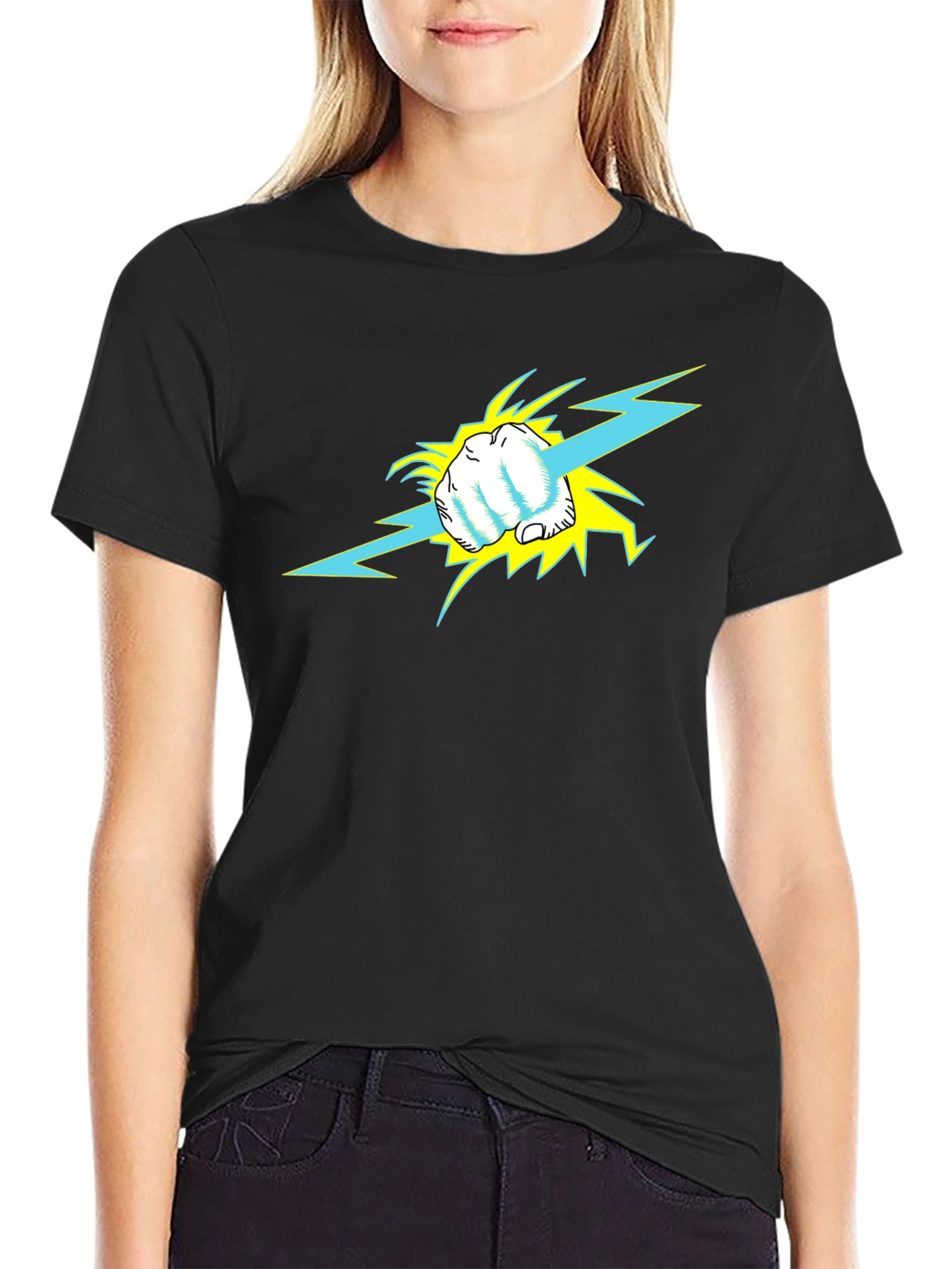 Electric Punch Graphic Tee - Bold Style