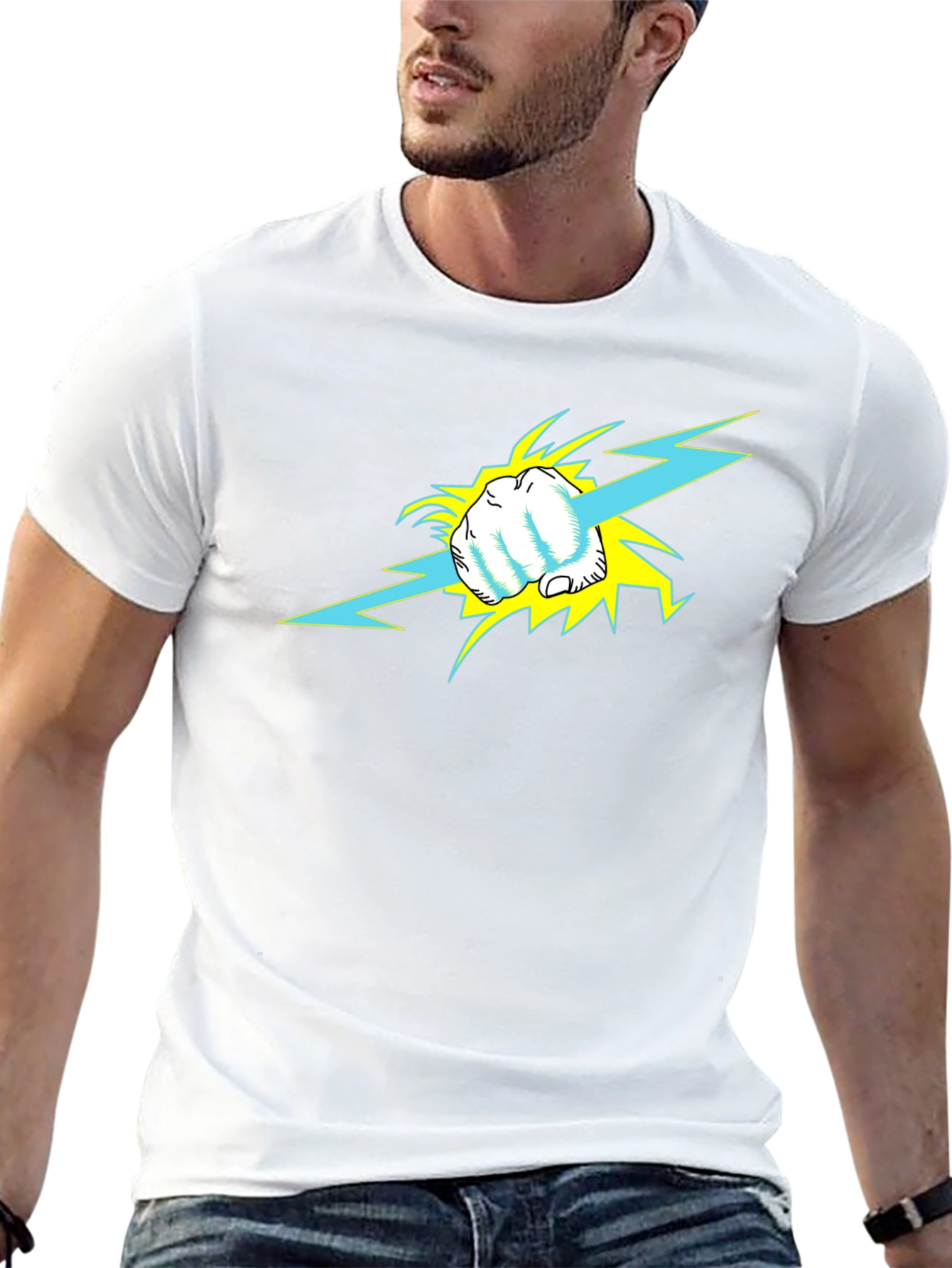Electric Punch Graphic Tee - Bold Style
