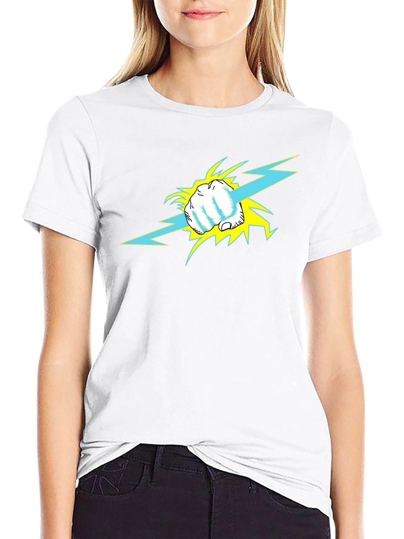 Electric Punch Graphic Tee - Bold Style
