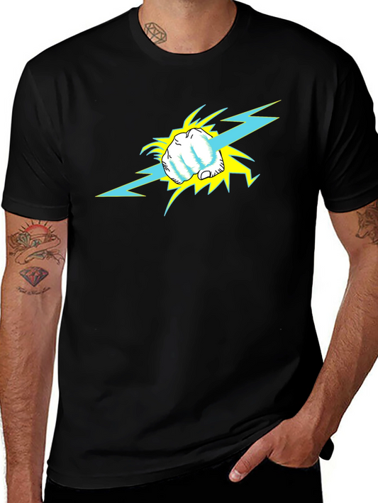 Electric Punch Graphic Tee - Bold Style