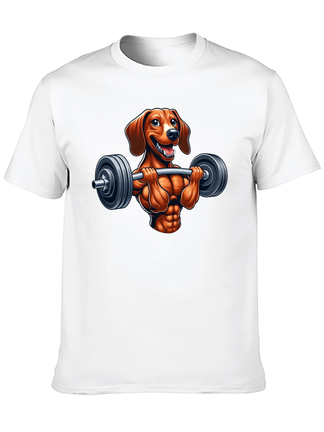 Dachshund Workout T-Shirt - Funny Dog Lifting Design