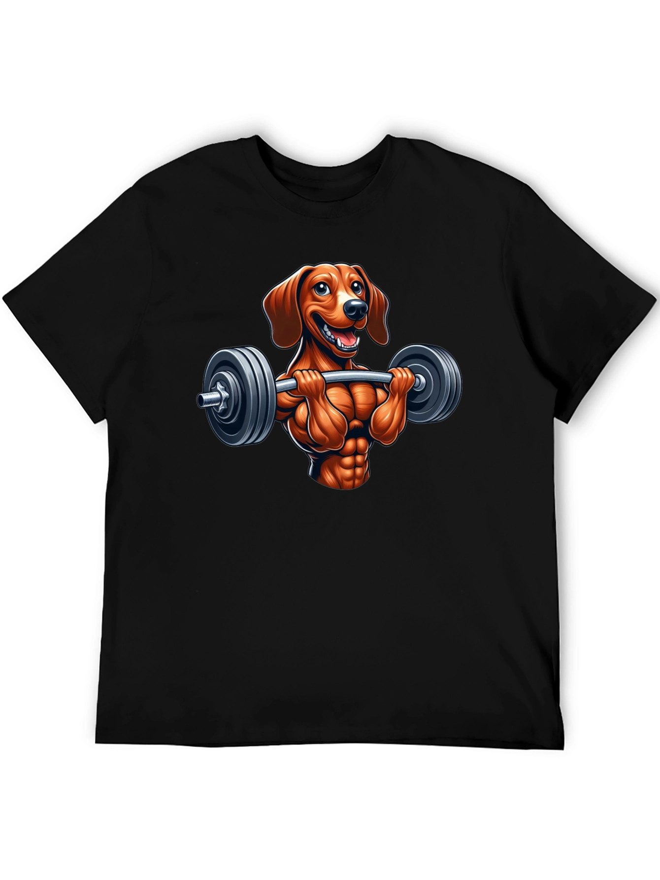 Dachshund Workout T-Shirt - Funny Dog Lifting Design