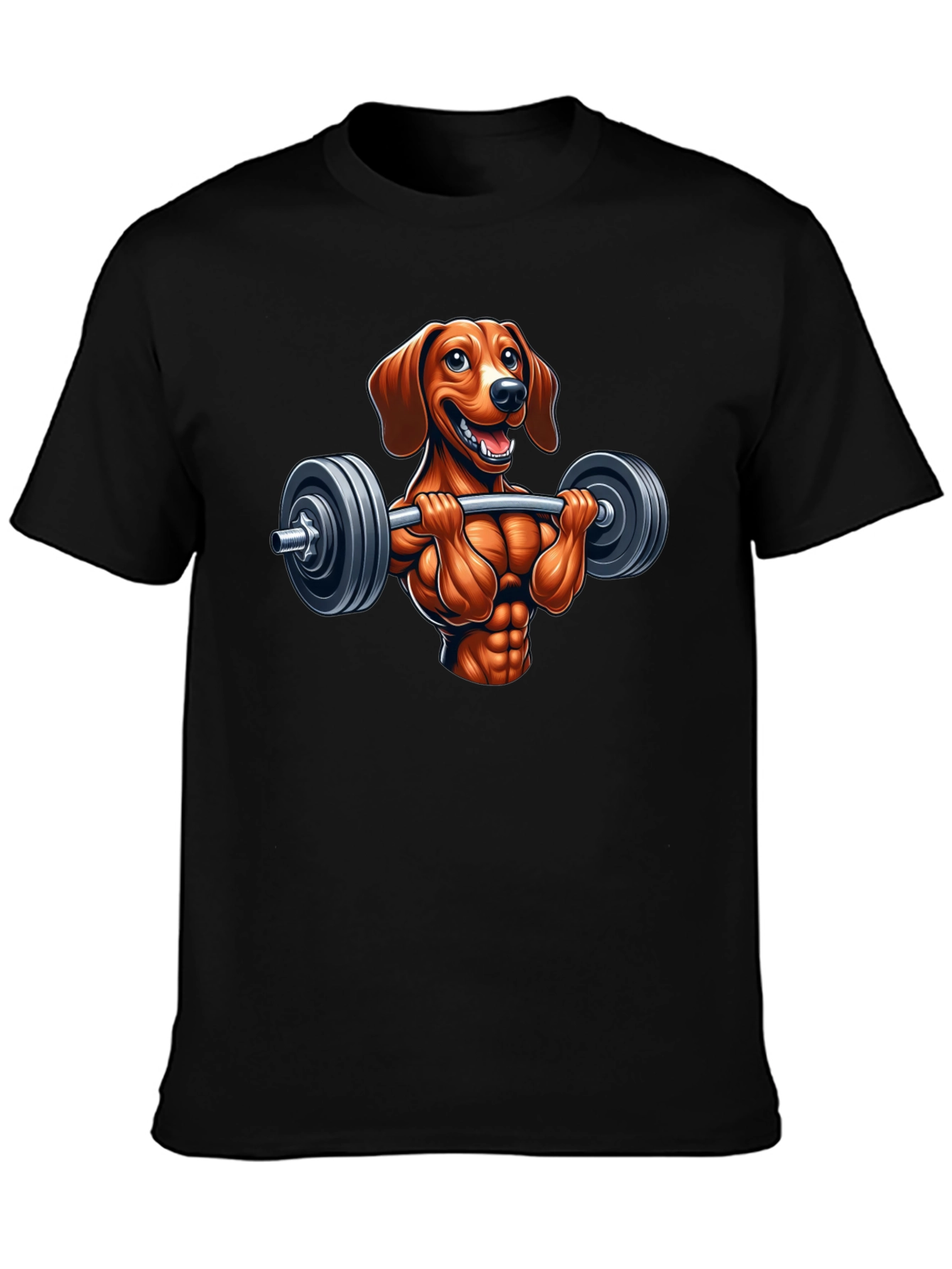 Dachshund Workout T-Shirt - Funny Dog Lifting Design