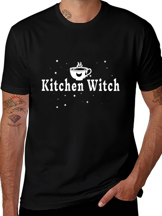 Kitchen Witch Graphic Tee - Black Cotton Shirt