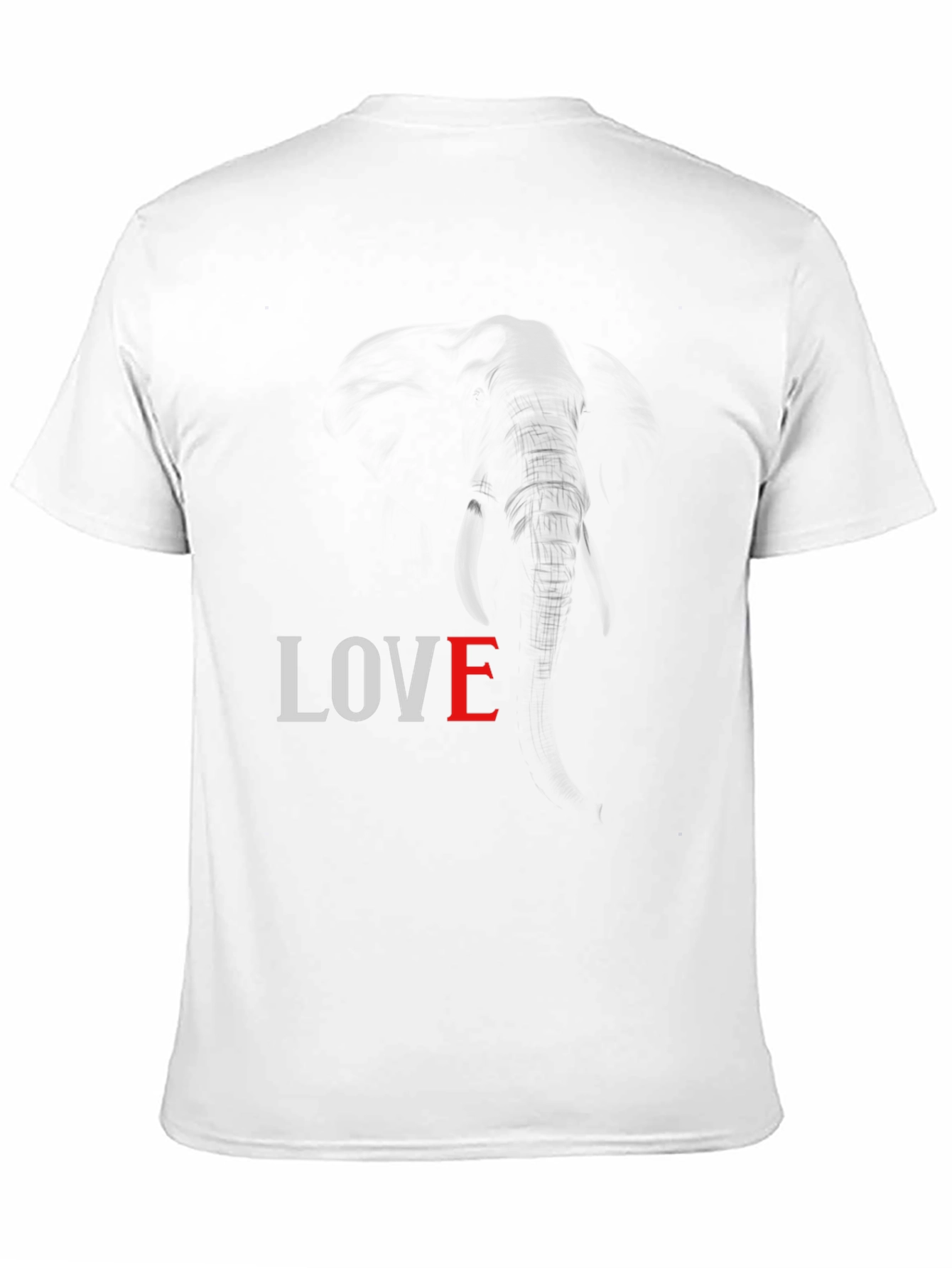 Elephant LOVE Graphic Tee - Unisex Black T-Shirt