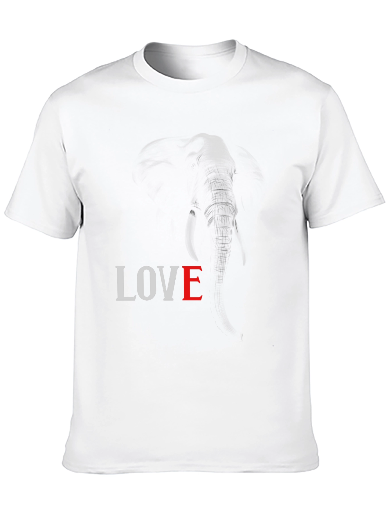 Elephant LOVE Graphic Tee - Unisex Black T-Shirt