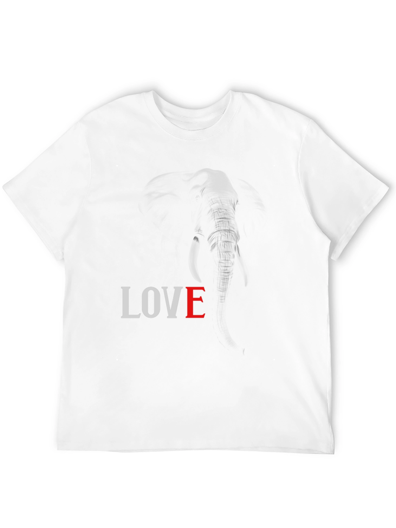Elephant LOVE Graphic Tee - Unisex Black T-Shirt