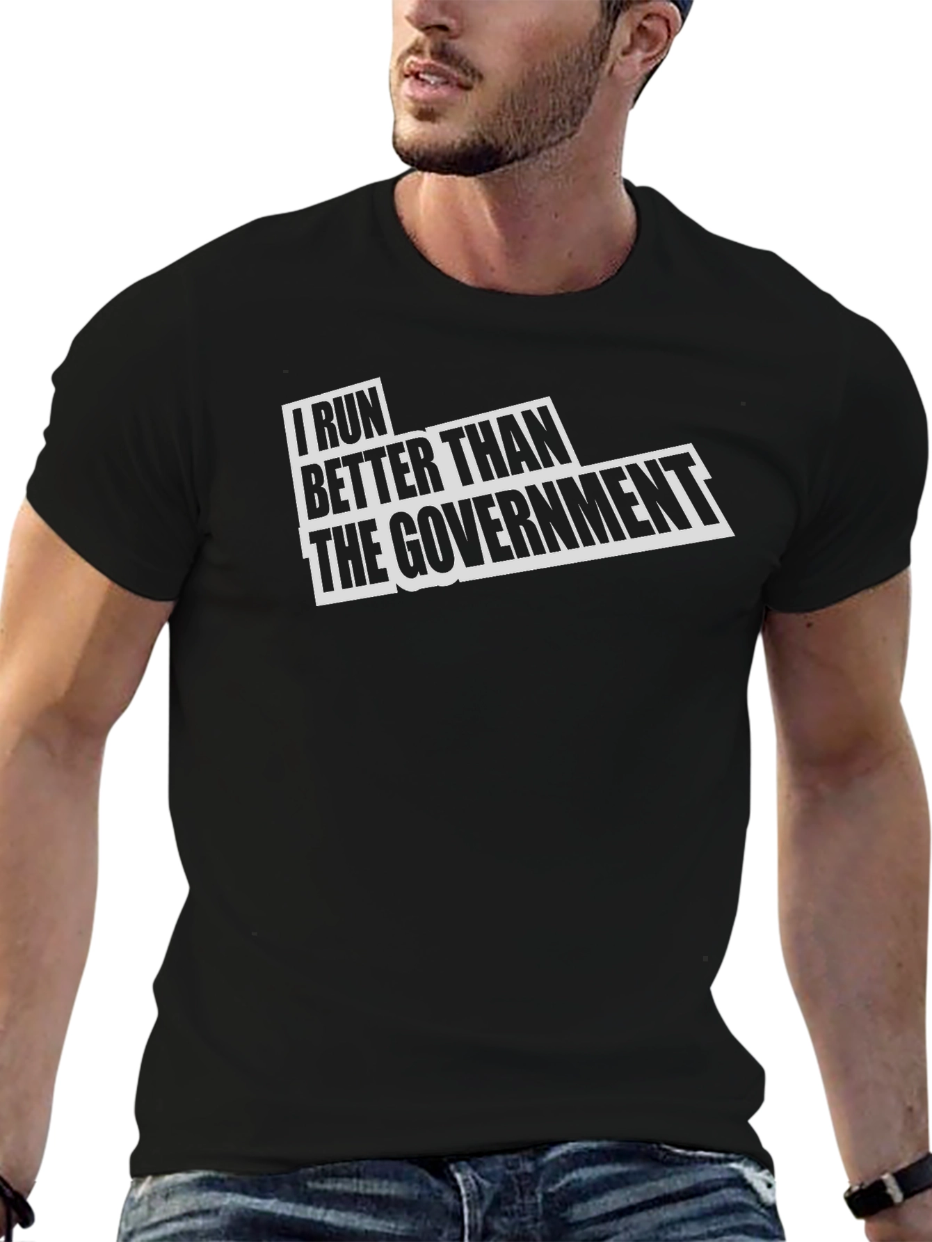 I Run Better Than The Government Graphic Tee