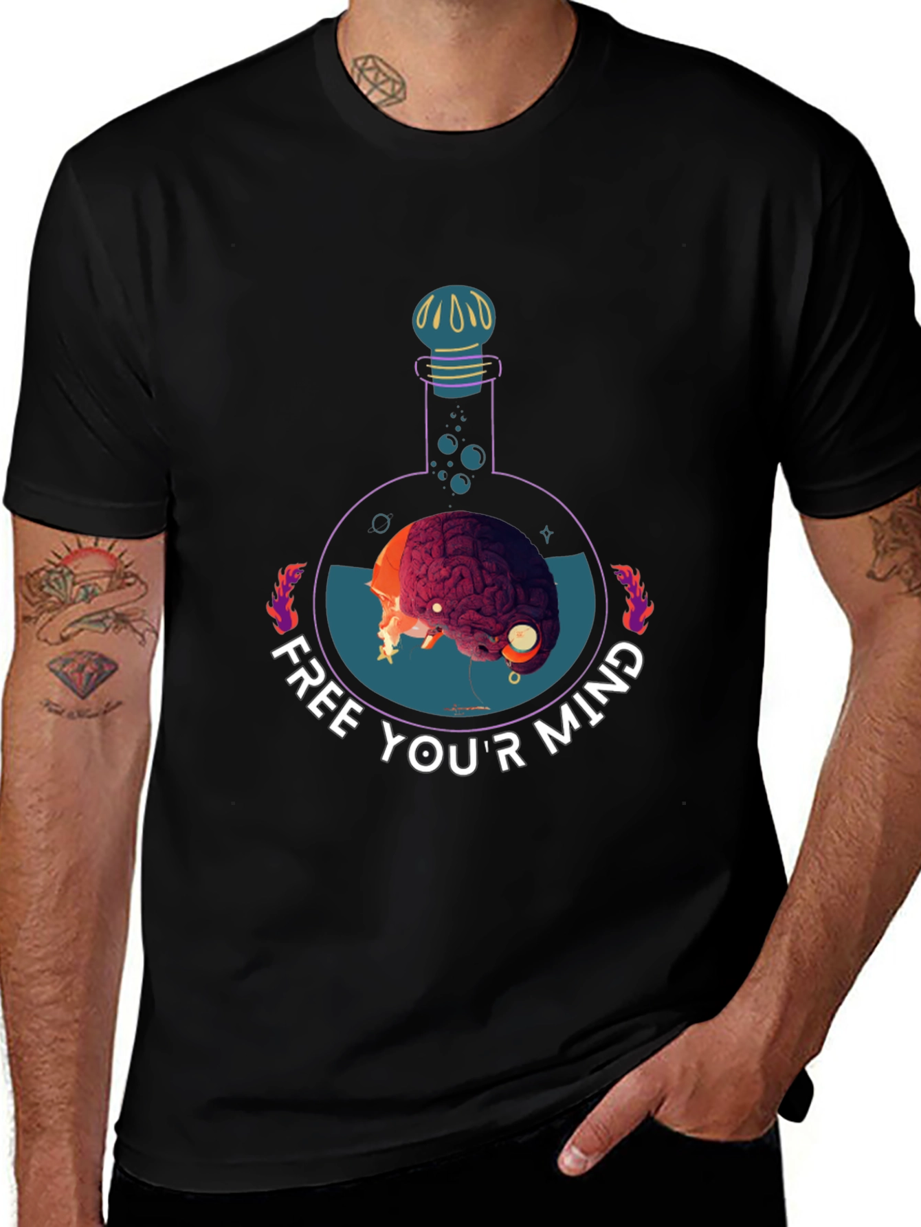 Free Your Mind Graphic Tee - Brain Potion Shirt