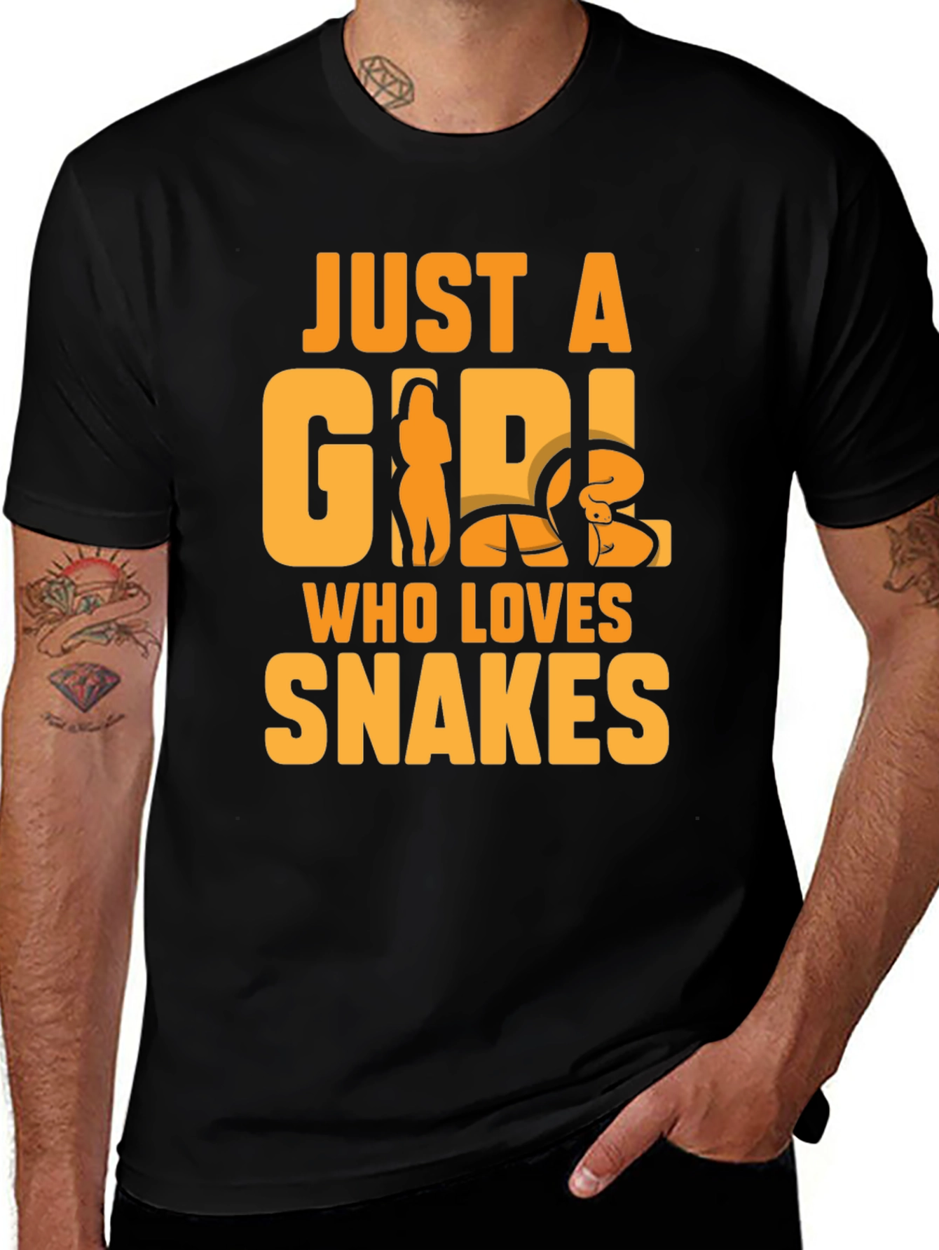 Just a Girl Who Loves Snakes Graphic T-Shirt