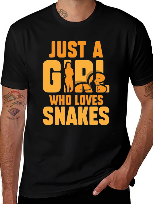 Just a Girl Who Loves Snakes Graphic T-Shirt
