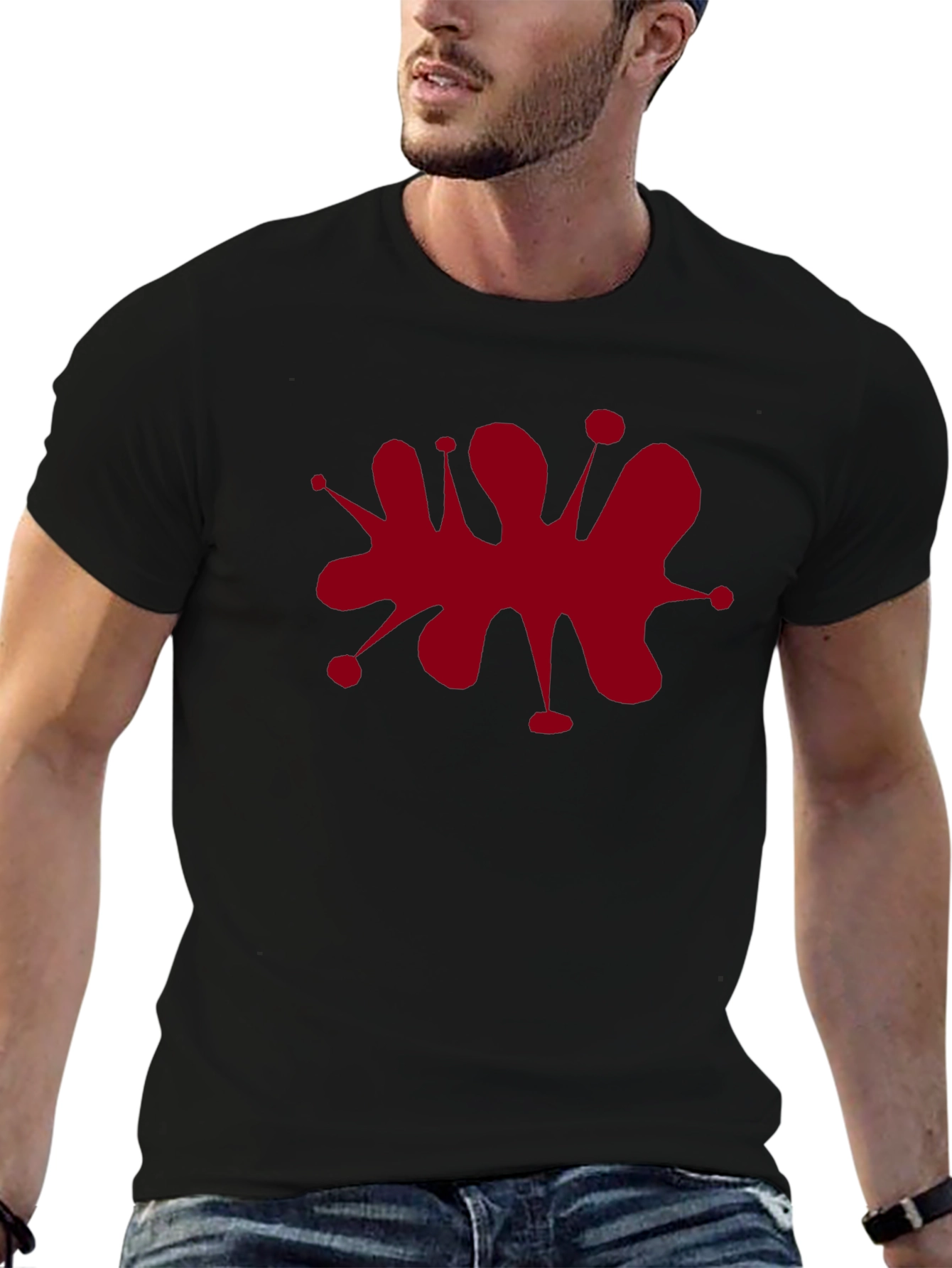Red Splatter Graphic T-Shirt - Trendy Casual Wear