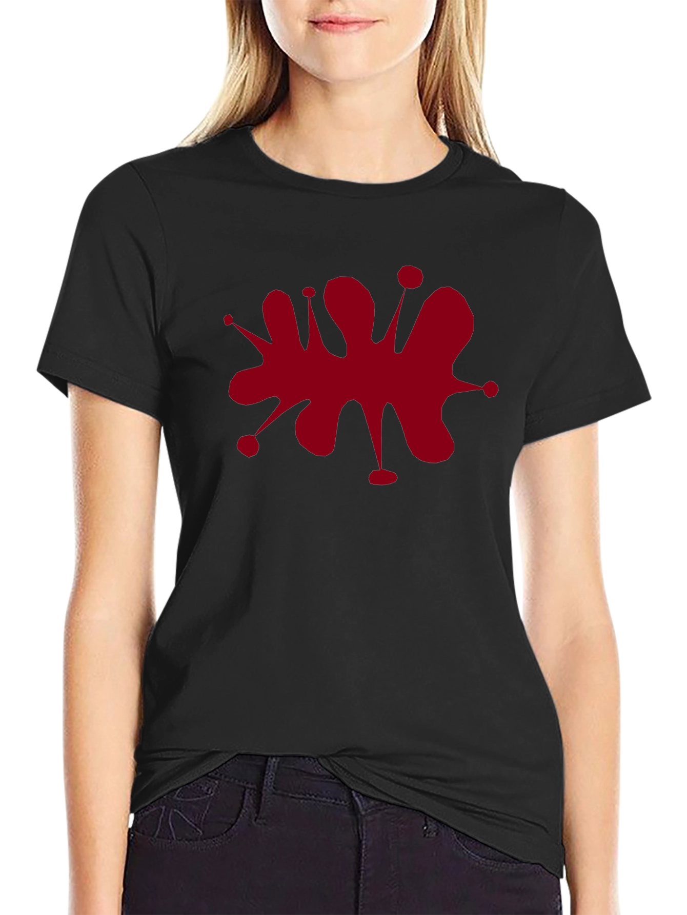 Red Splatter Graphic T-Shirt - Trendy Casual Wear