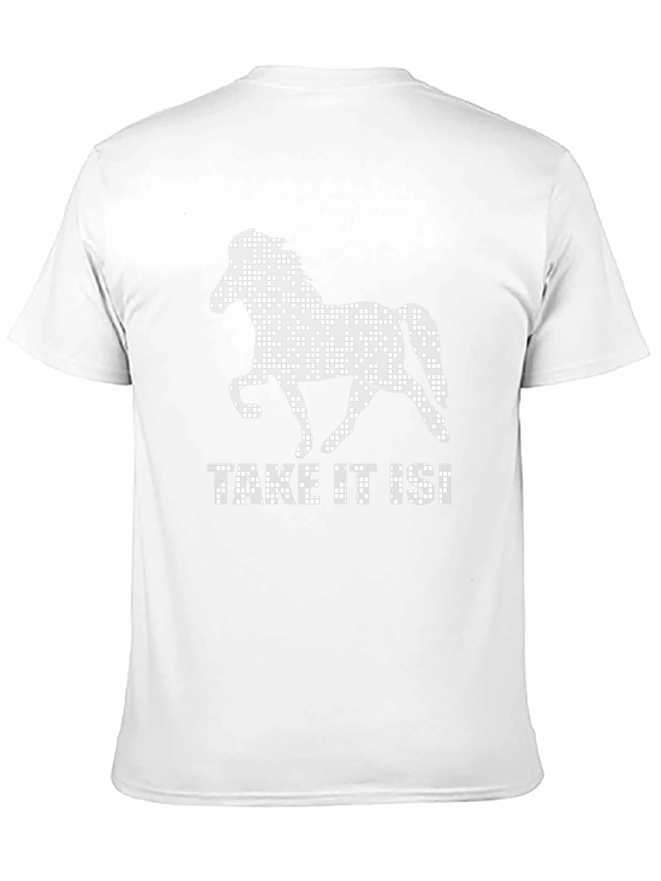 Pixelated Horse Graphic T-Shirt - Black