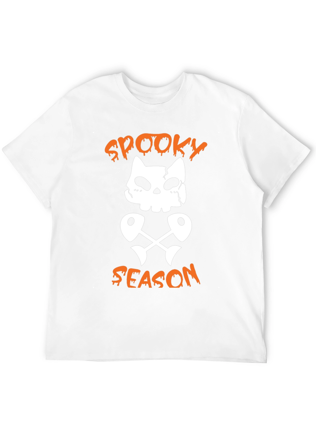 Spooky Season Cat Skeleton Graphic Tee