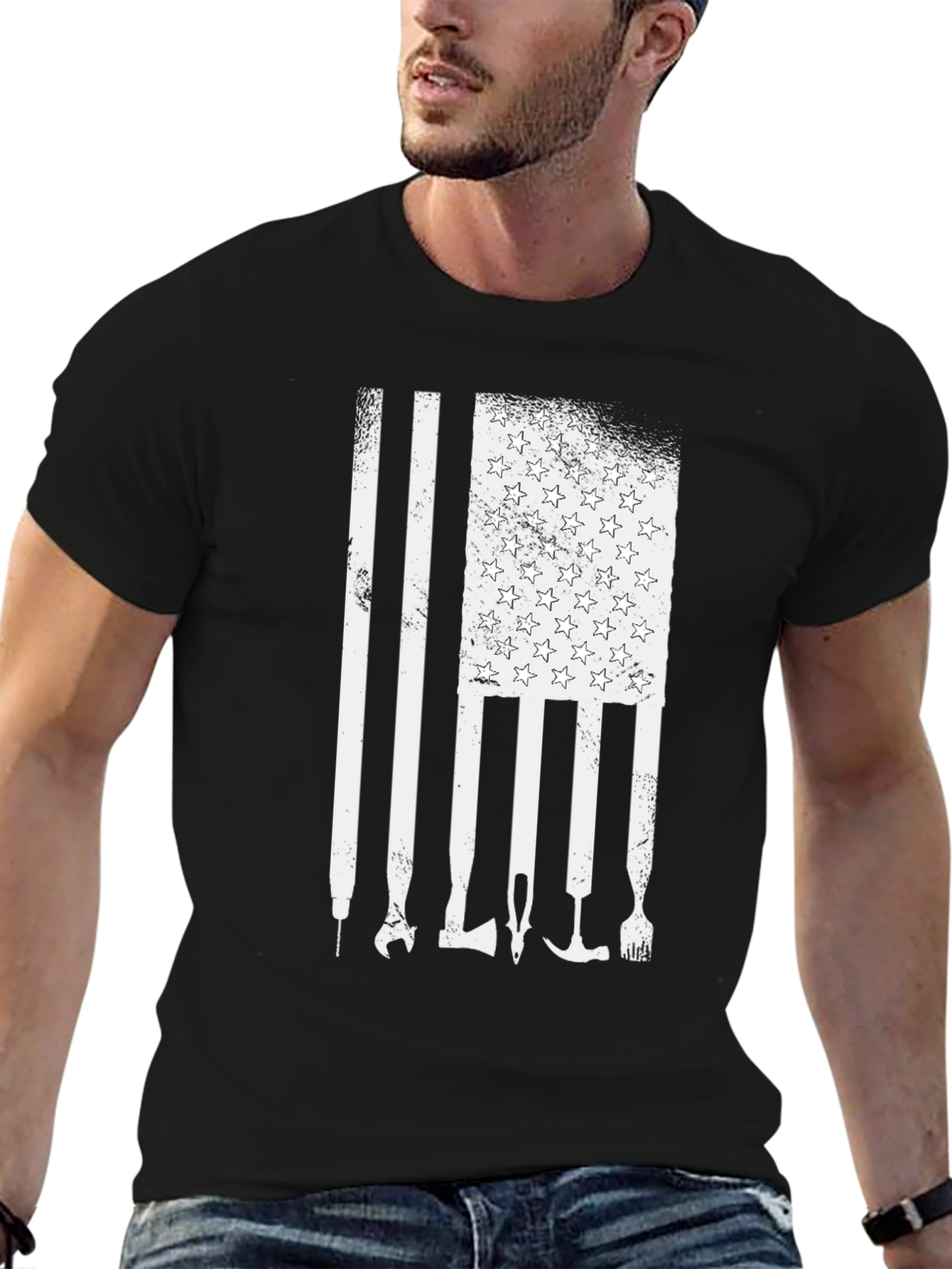 American Flag Tools Graphic Tee
