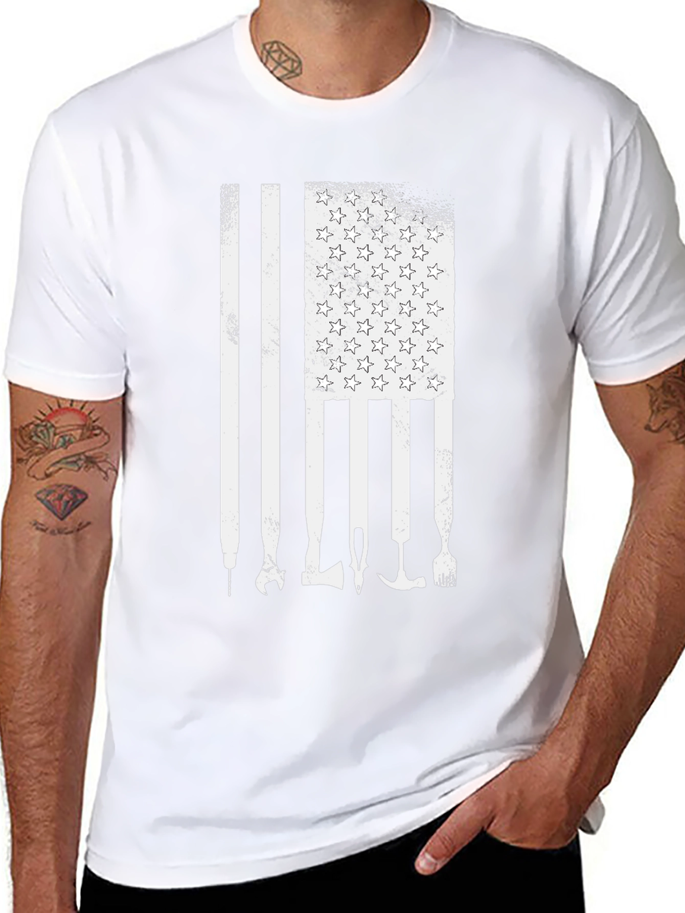 American Flag Tools Graphic Tee
