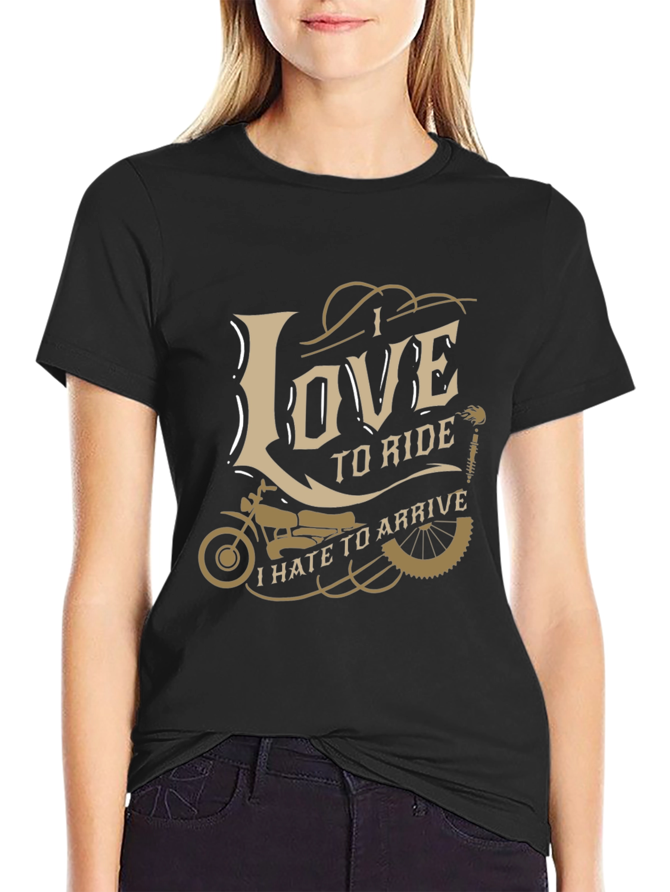 I Love to Ride Motorcycle Graphic T-Shirt