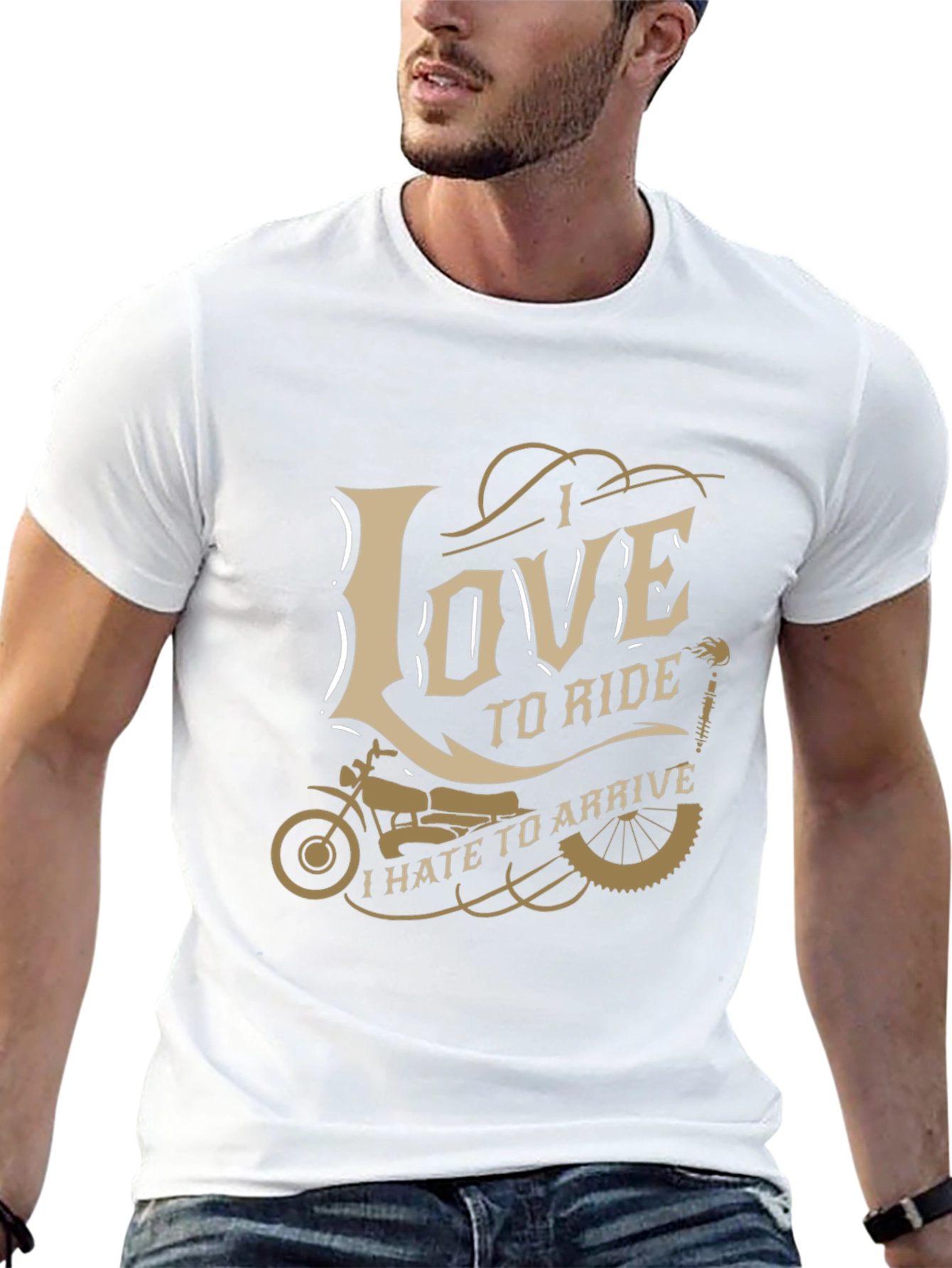 I Love to Ride Motorcycle Graphic T-Shirt