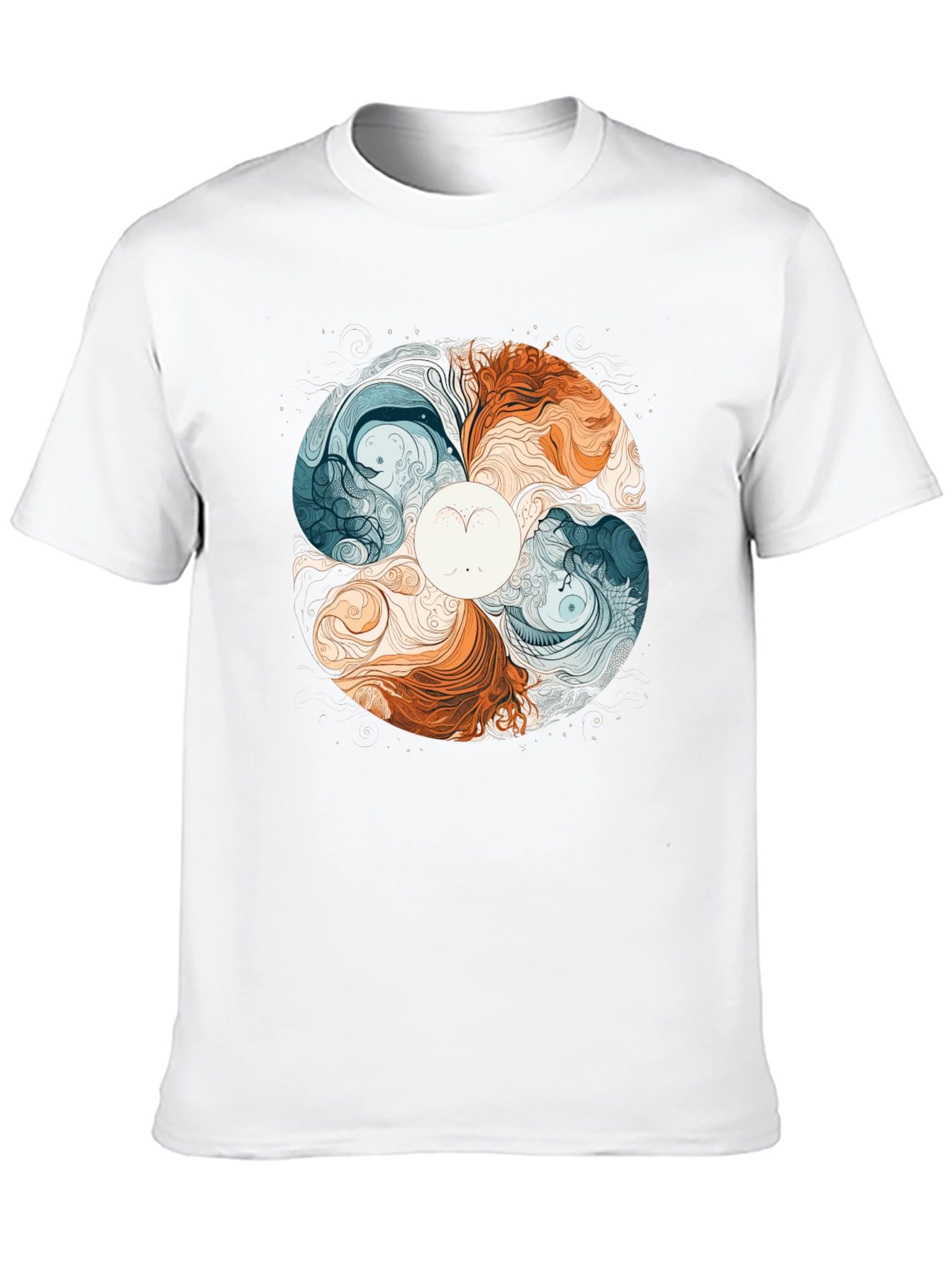Yin Yang Style Graphic Tee - Balance & Harmony