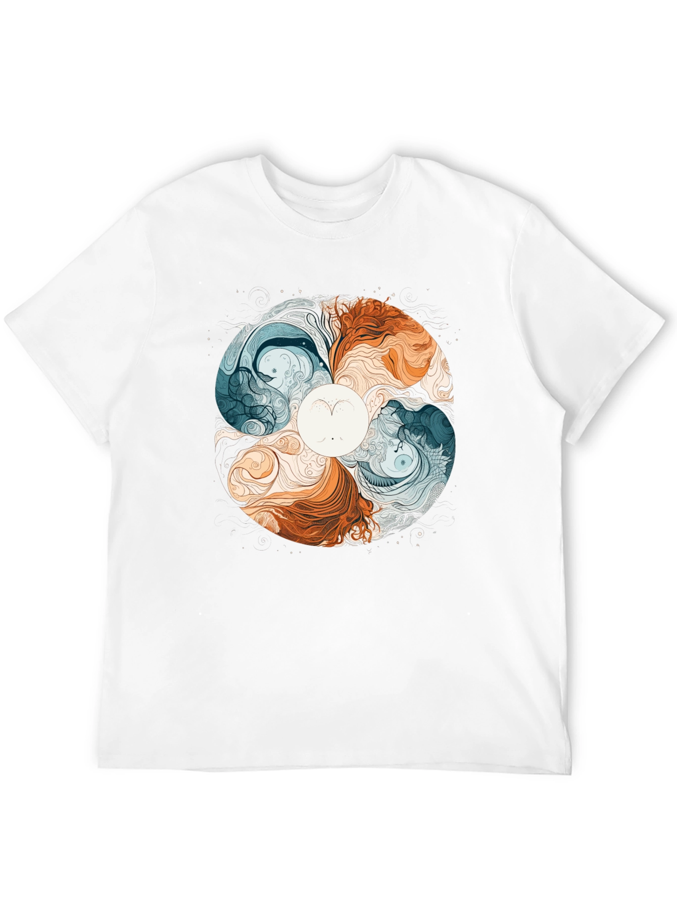 Yin Yang Style Graphic Tee - Balance & Harmony