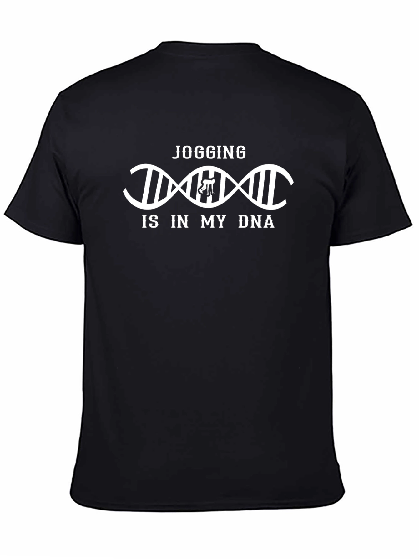 Jogging DNA Graphic Tee - Black Sporty Unisex
