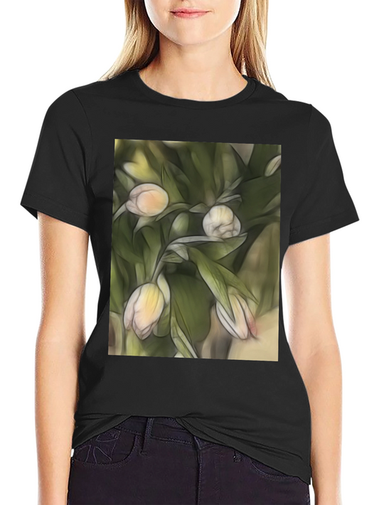 Floral Sketch T-Shirt: Artistic Casual Wear