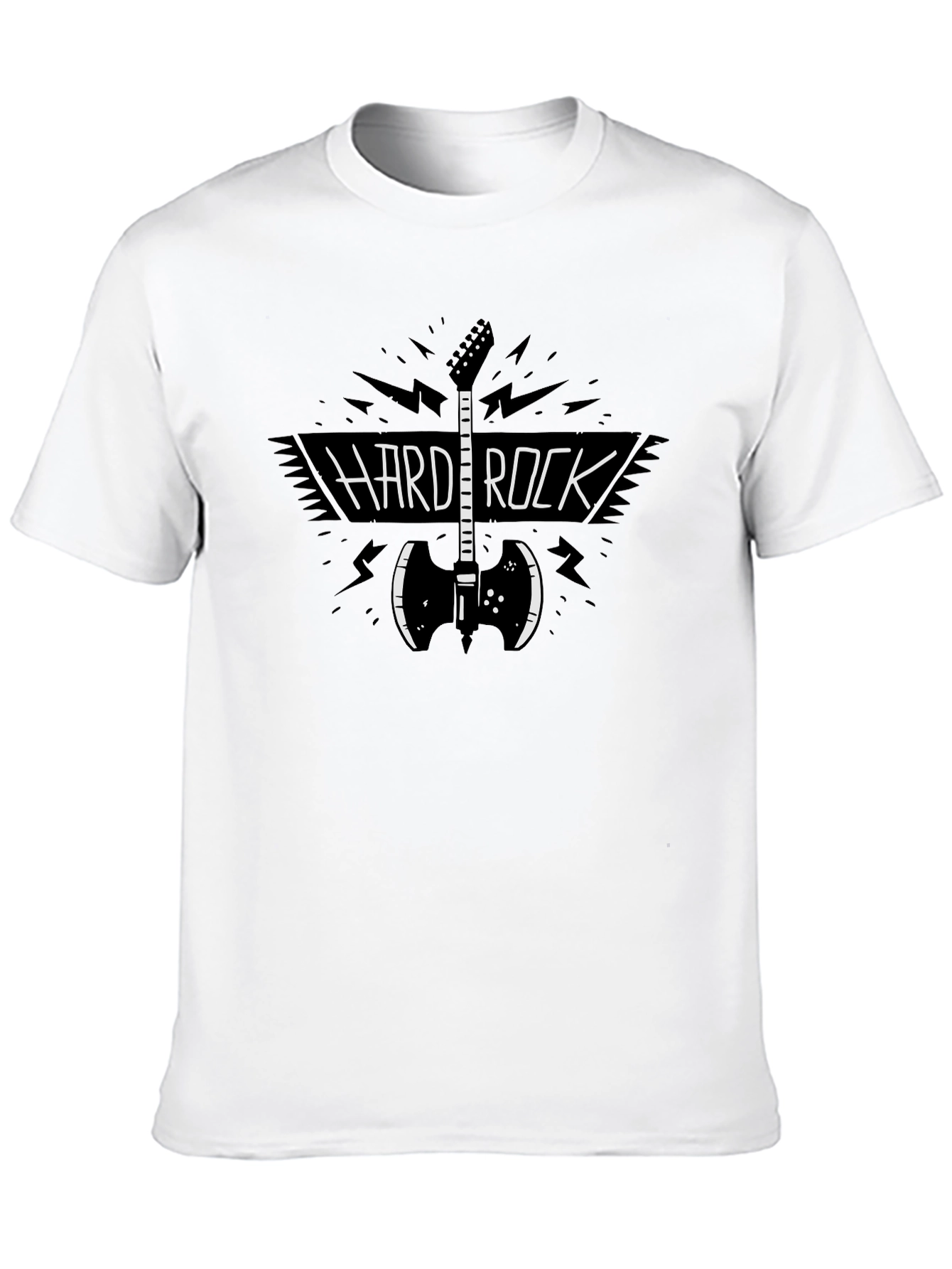 Hard Rock Guitar Graphic Black T-Shirt
