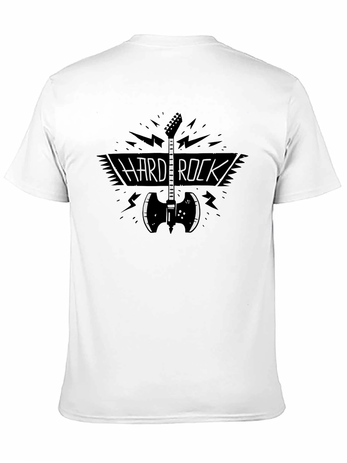 Hard Rock Guitar Graphic Black T-Shirt