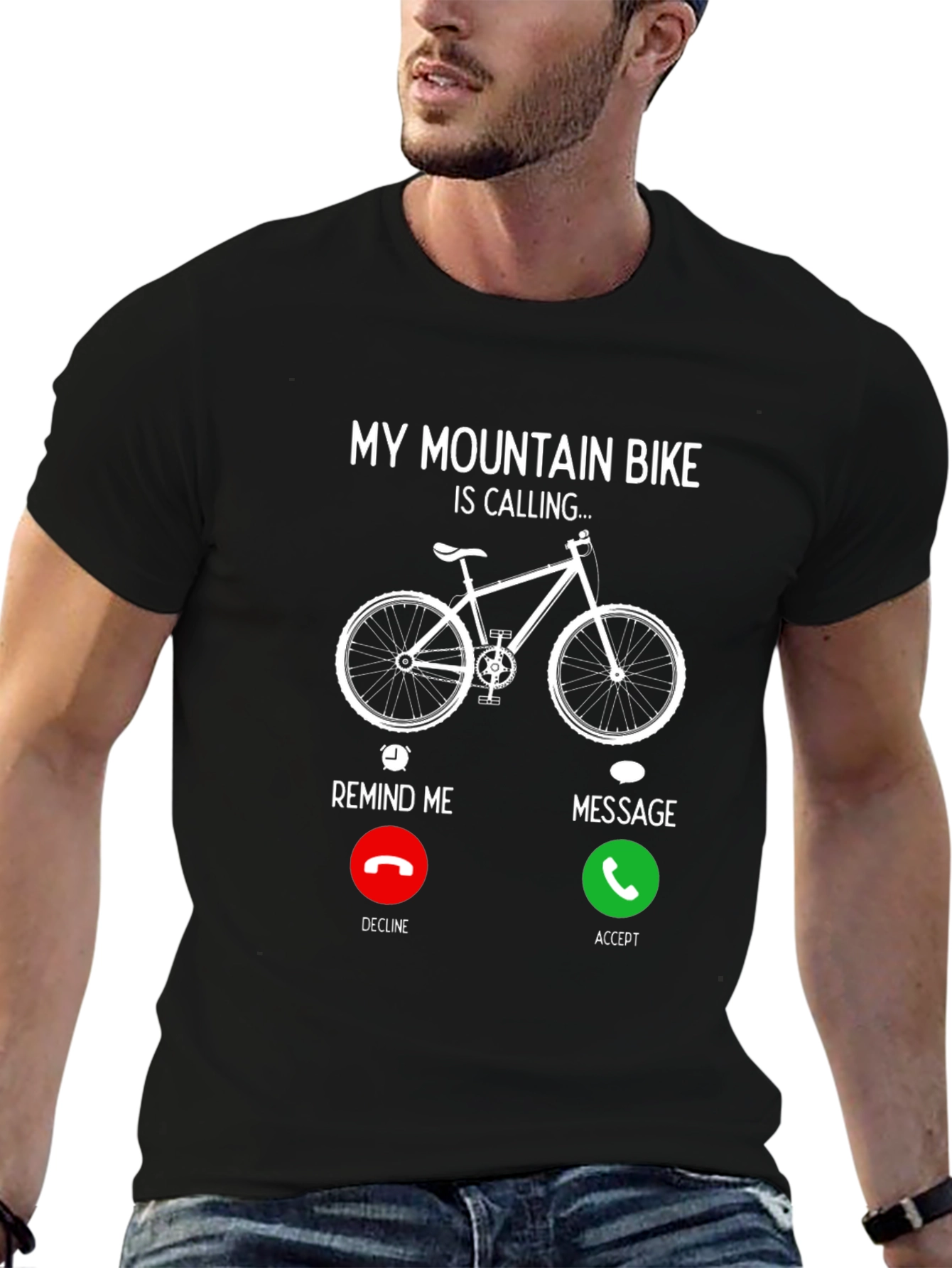 Mountain Bike Calling Graphic T-Shirt