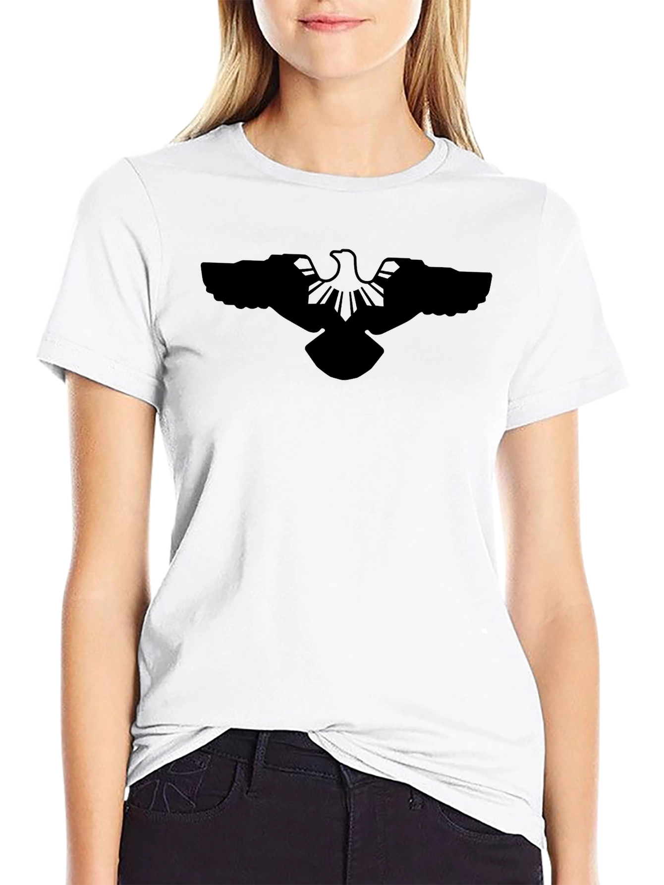 Black T-Shirt with Eagle Design