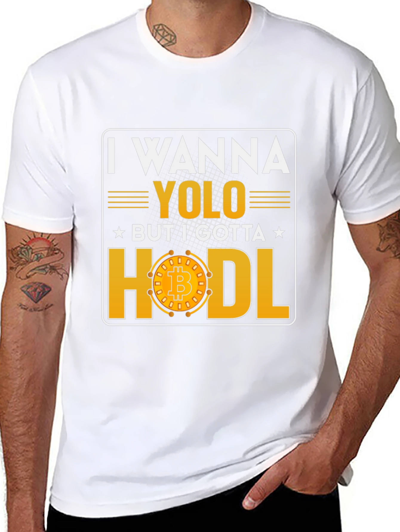 I Wanna YOLO But I Gotta HODL Bitcoin T-Shirt