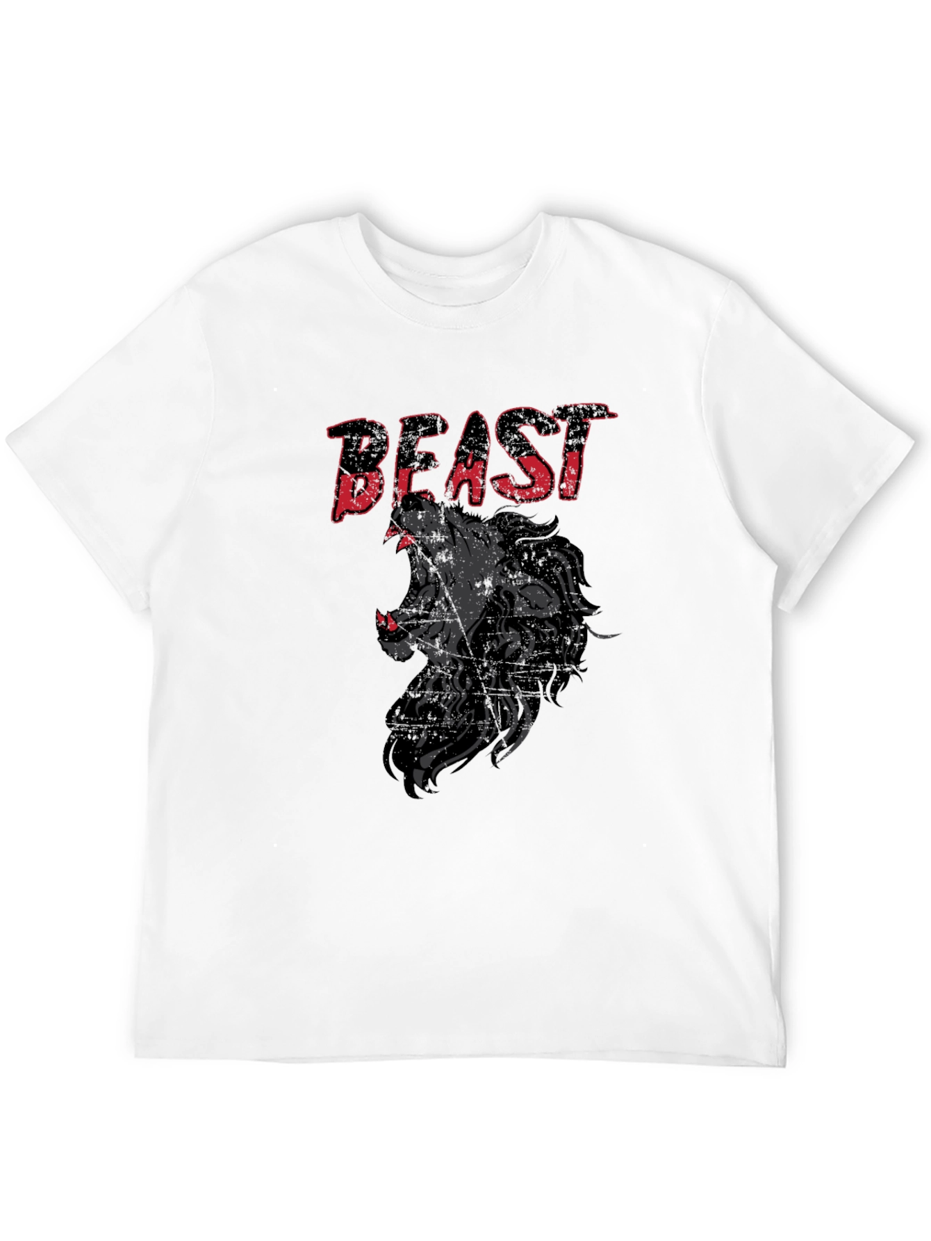 Beast Lion Graphic Tee - Mens Black T-Shirt
