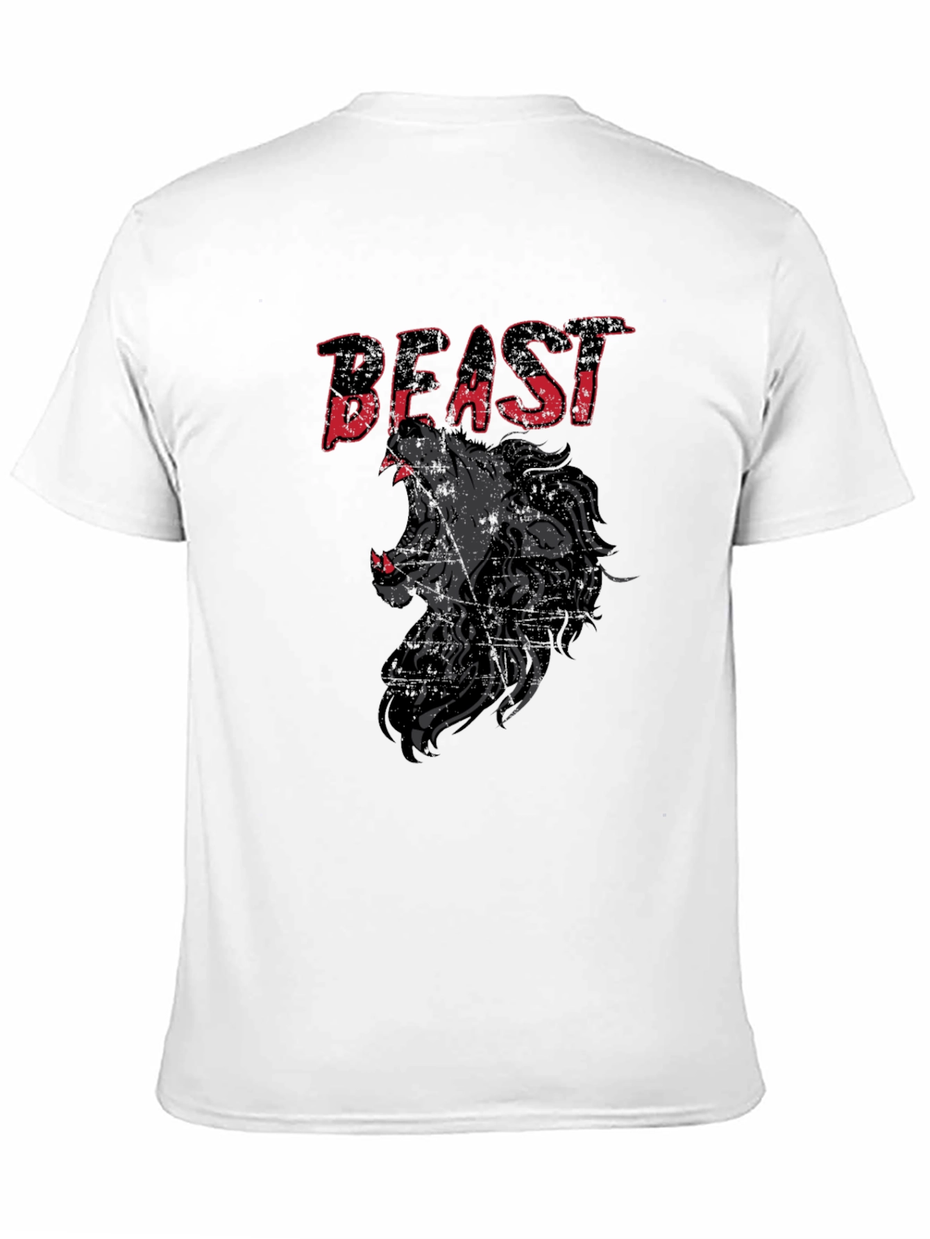 Beast Lion Graphic Tee - Mens Black T-Shirt