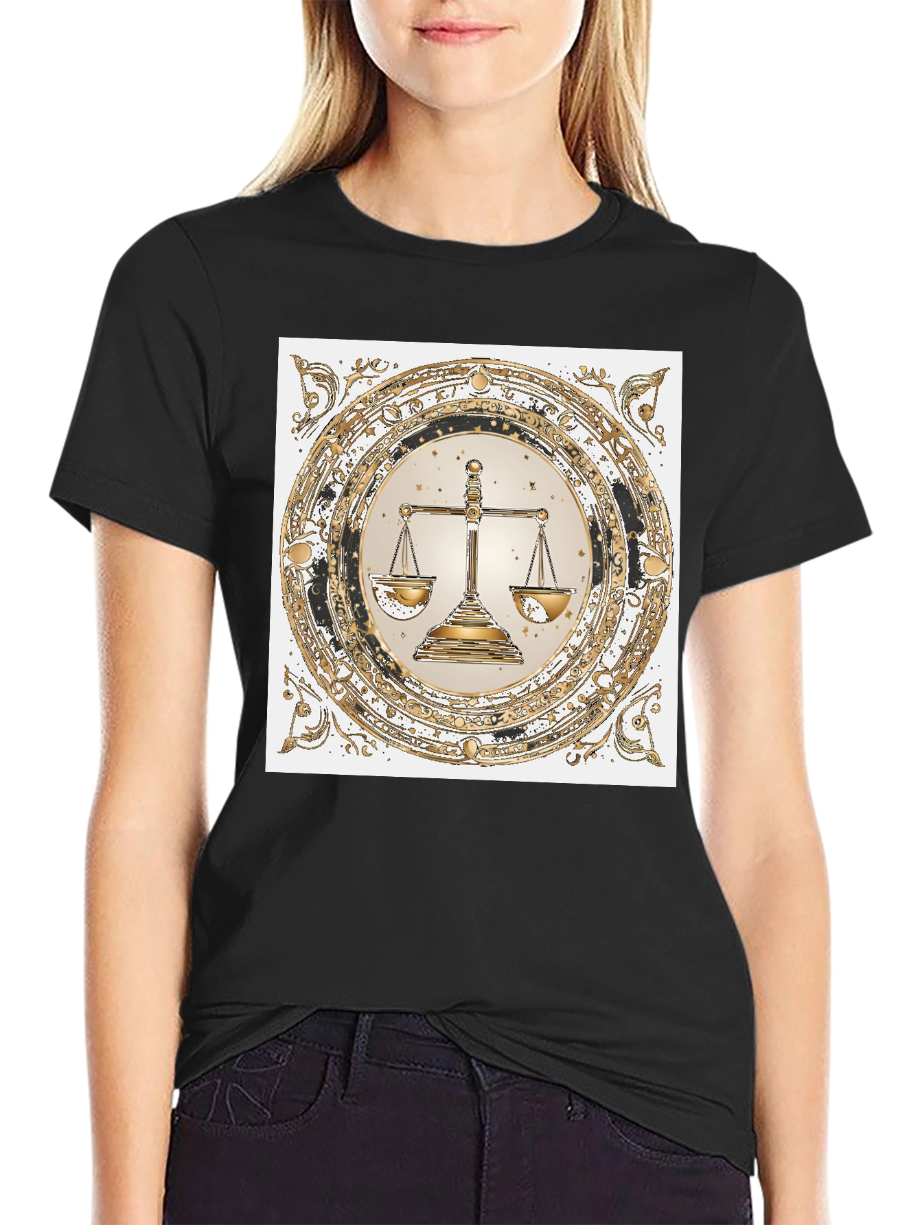 Libra Zodiac Graphic Tee - Balance & Style