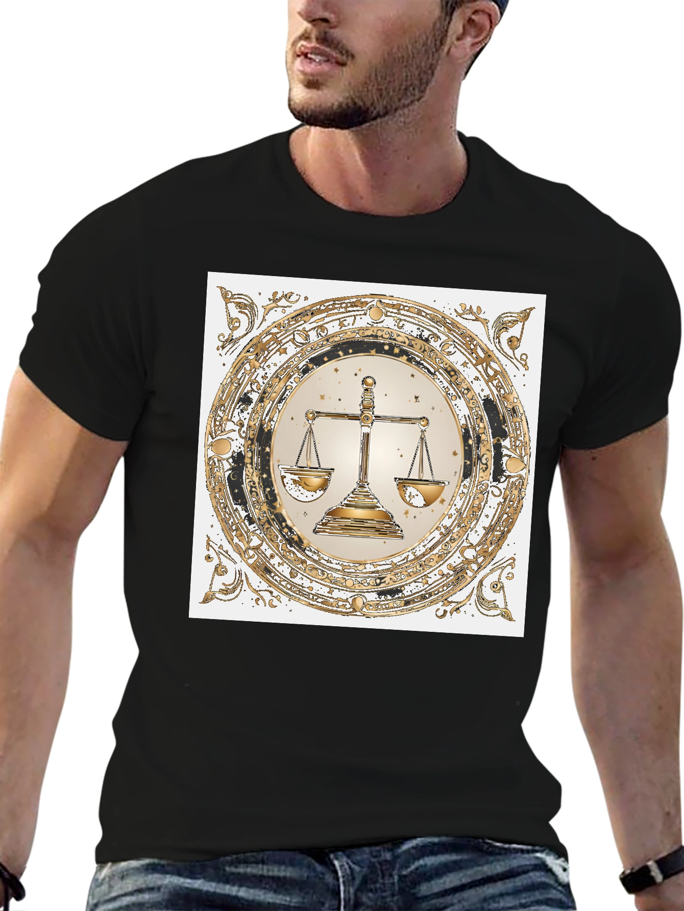 Libra Zodiac Graphic Tee - Balance & Style