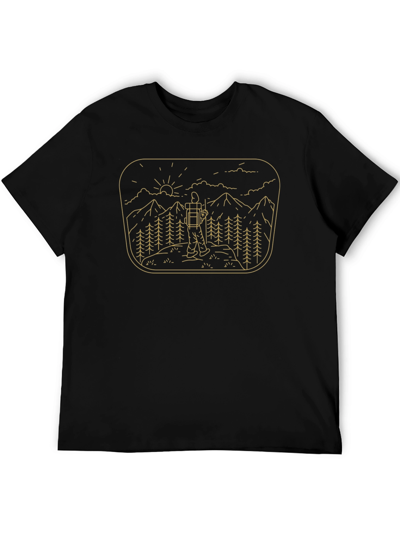 Nature Hiker Graphic Tee - Black