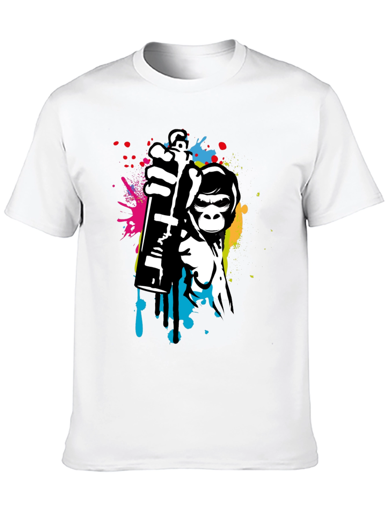 Monkey Graffiti Artist T-Shirt - Urban Style