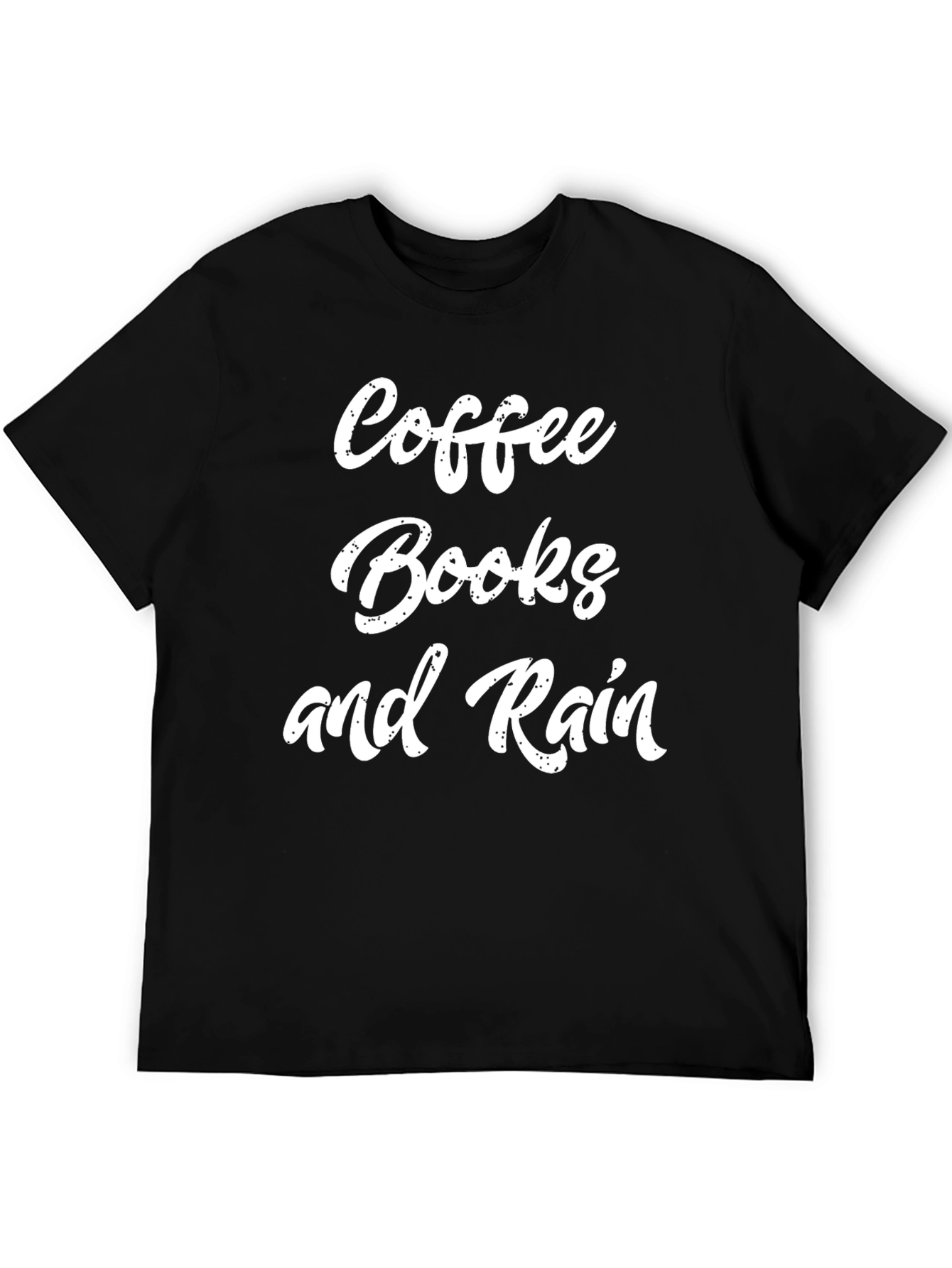 Coffee Books and Rain Black Graphic Tee